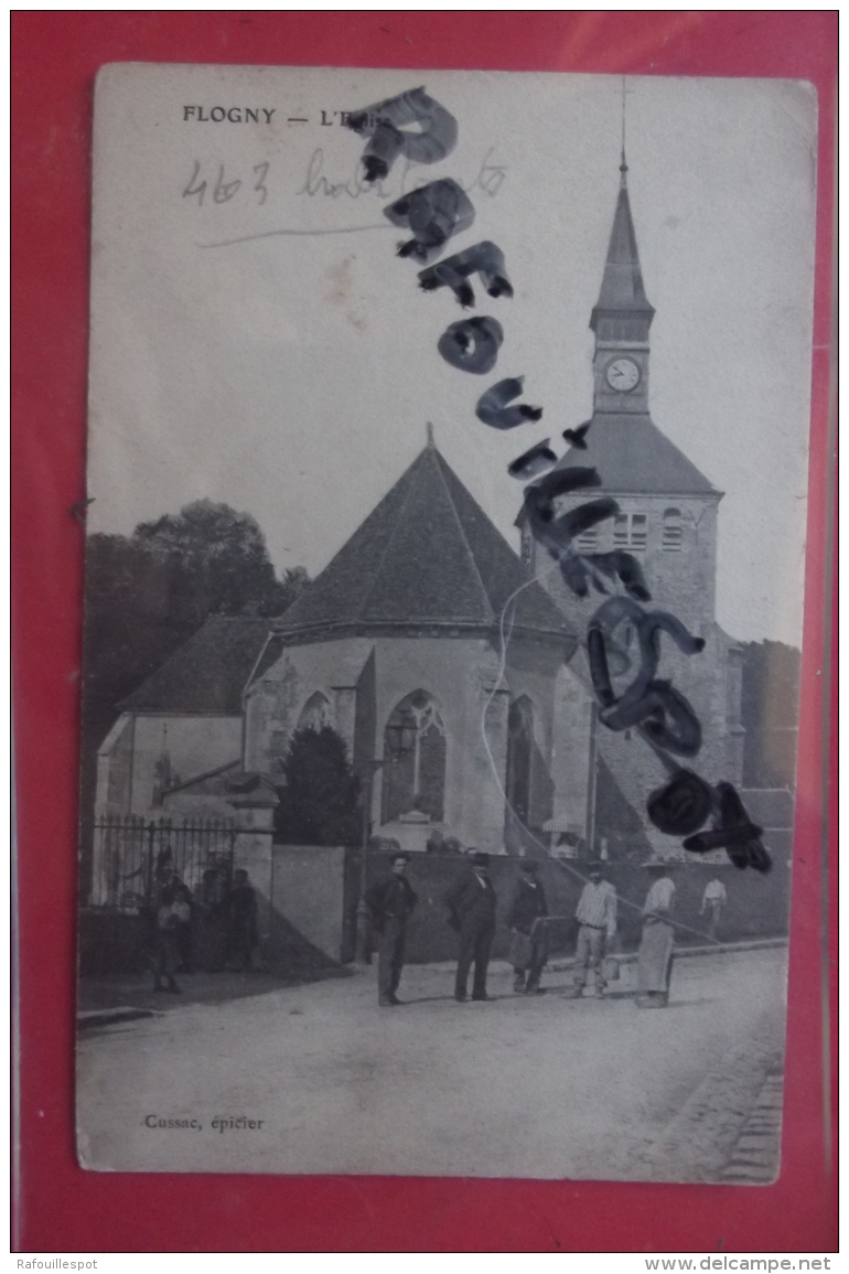 Cp Flogny L'eglise Animé - Flogny La Chapelle