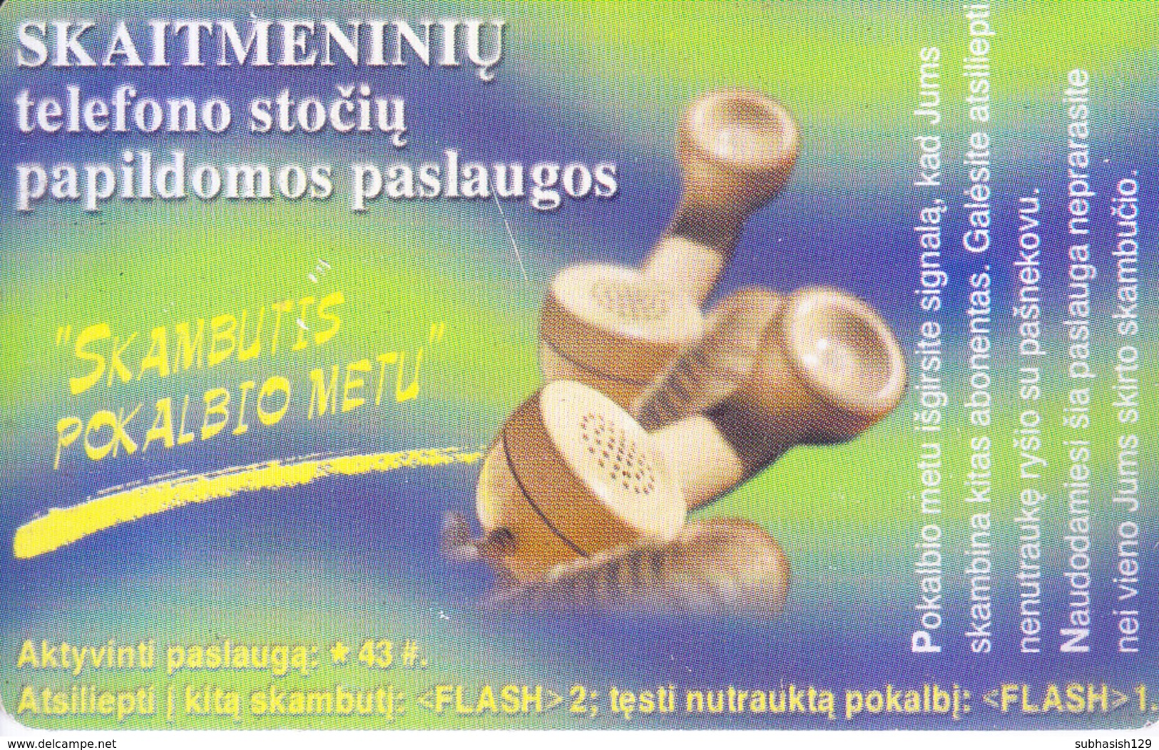 MOBILE / TELEPHONE CARD, LITHUANIA - LIETUVOS TELEEKOMAS, SKAITMENINIU, CHIP BASE MOBILE CARD / SMART CARD - Other & Unclassified