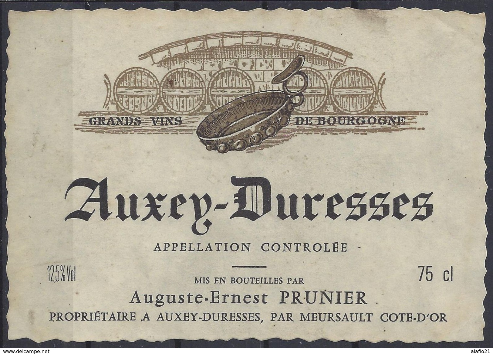 ETIQUETTE AUXEY DURESSES - Prunier - Bourgogne