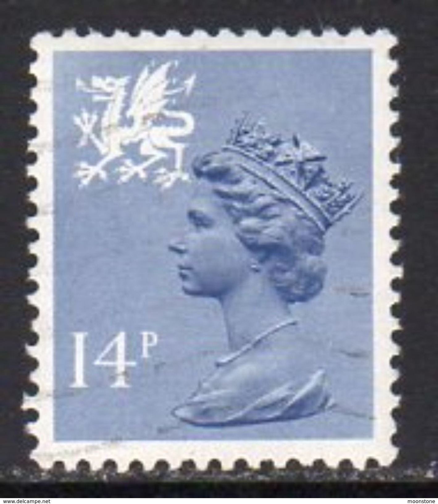 GB Wales 1971-93 14p Grey Blue Questa Regional Machin, Used, SG 39 - Wales