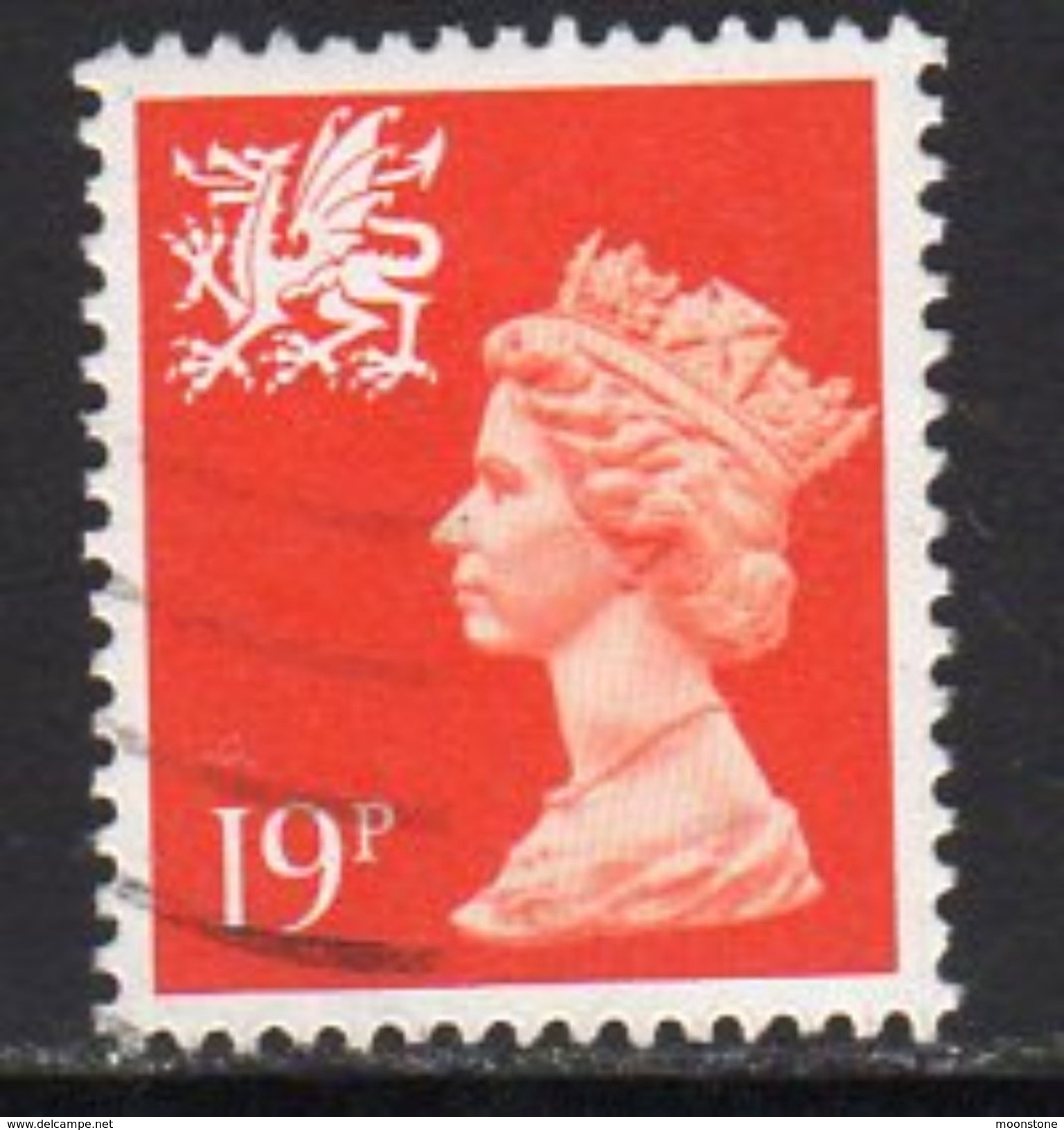 GB Wales 1971-93 19p Questa Regional Machin, Used, SG 50 - Pays De Galles