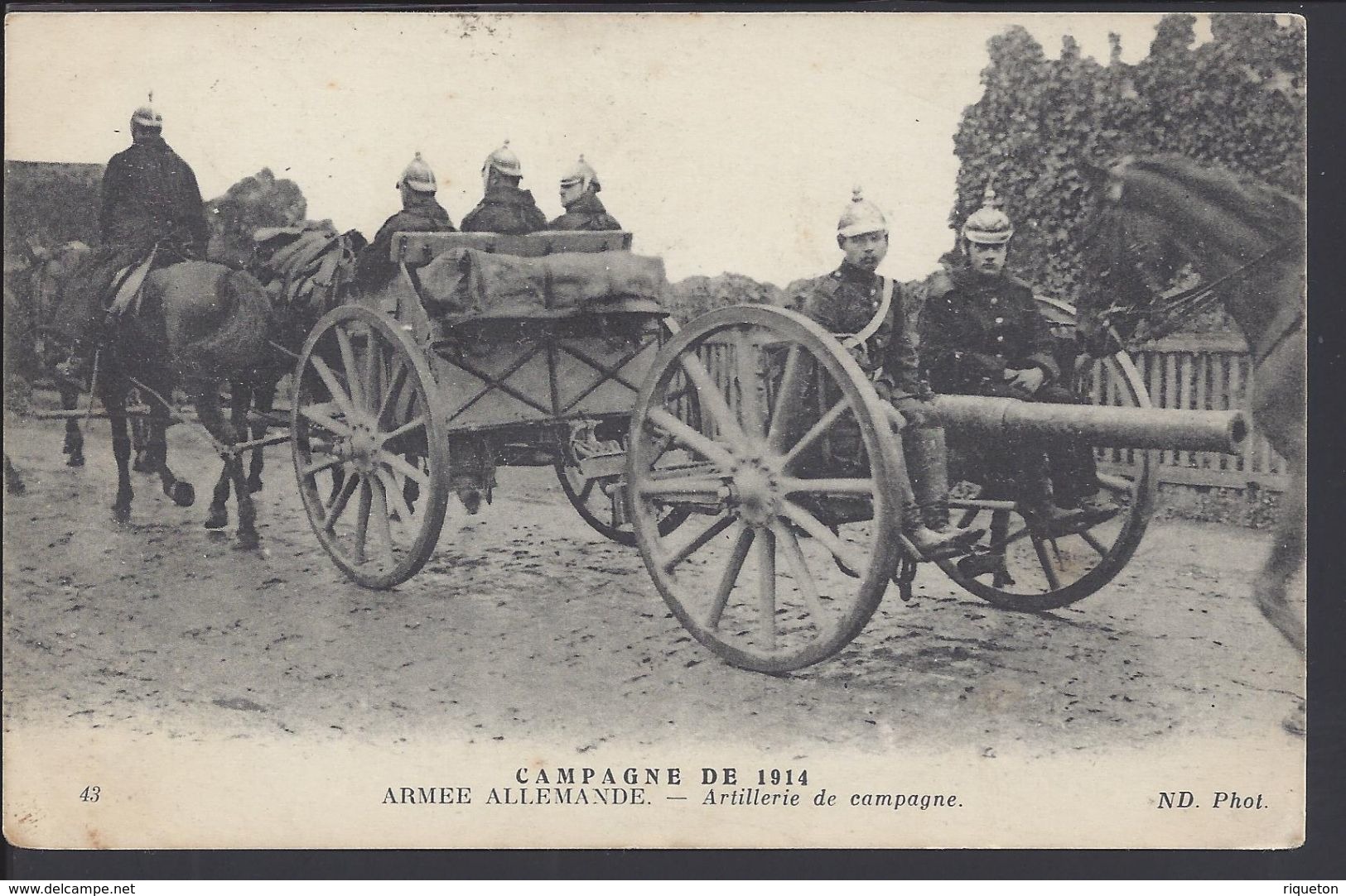 THEMES - CPA 1914 - Armée Allemande - Artillerie De Campagne - Ed. N.D - B/TB - - Guerre 1914-18