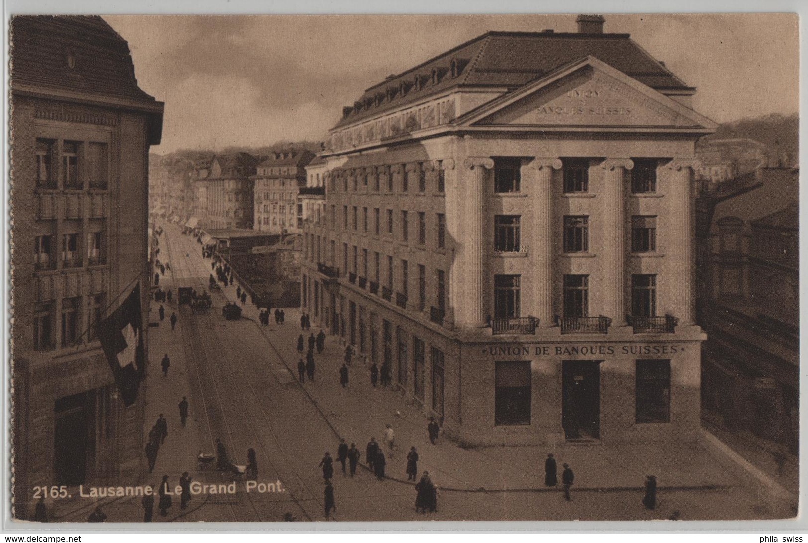 Lausanne - Le Grand Pont, Union De Banques Suisses, Animee - Photo: G, Jaeger - Lausanne