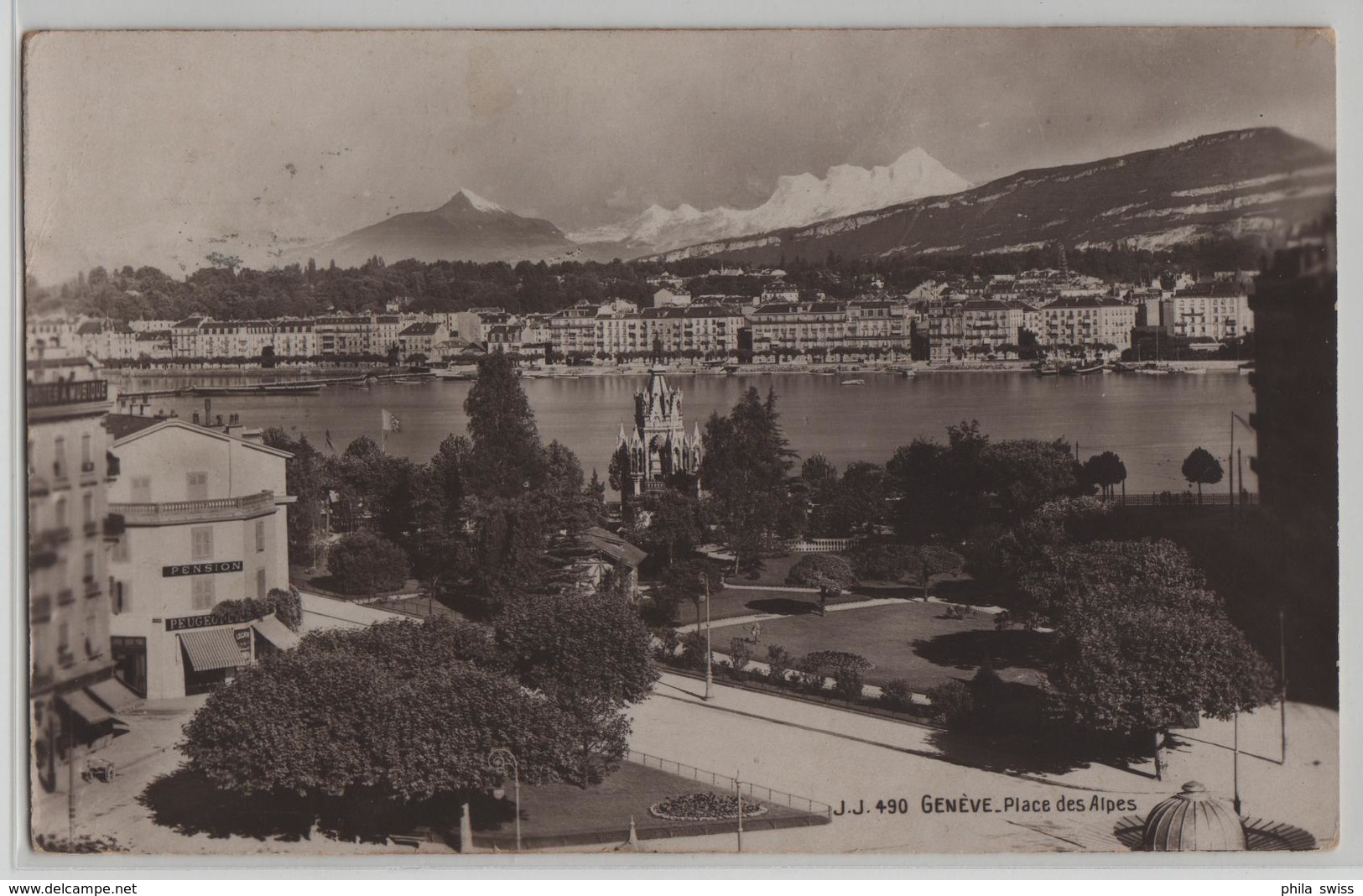 Geneve - Place Des Alpes, Pension Peugeaut - Photo: Jullien Freres - Autres & Non Classés