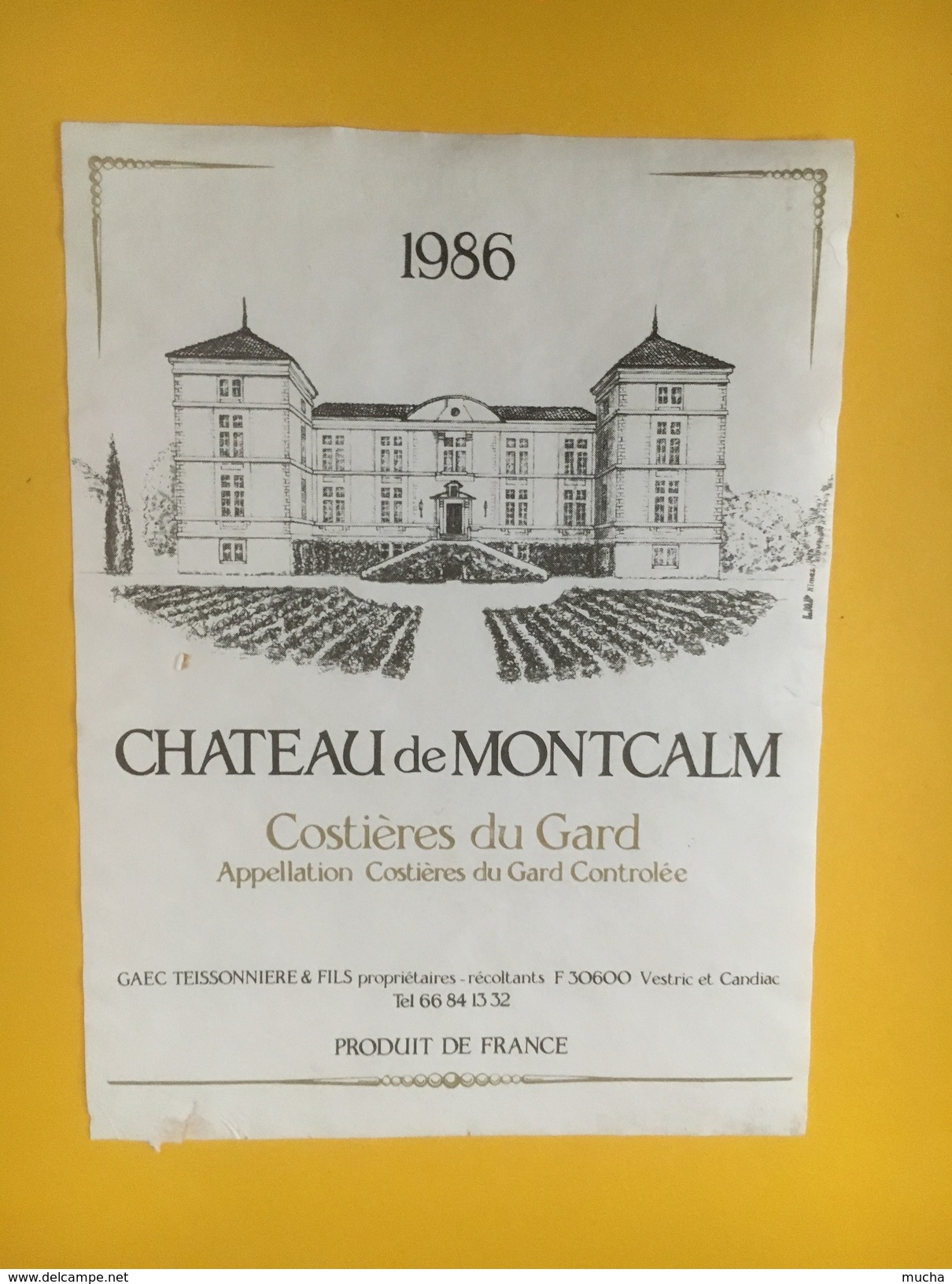 4789 - Château De Montcalm 1986 Costières Du Gard - Languedoc-Roussillon