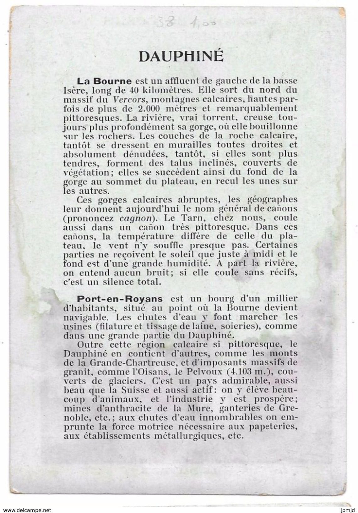 Illustrateur Hugo D'Alési - Affiche LE DAUPHINÉ Les Gorges De La Bourne - PONT EN ROYANS - N° 11 - Voir état - D'Alési, Hugo