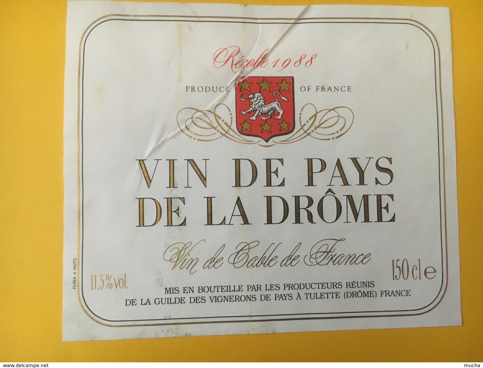 4807 - Vin De Pays De La Drôme 1988 - Languedoc-Roussillon