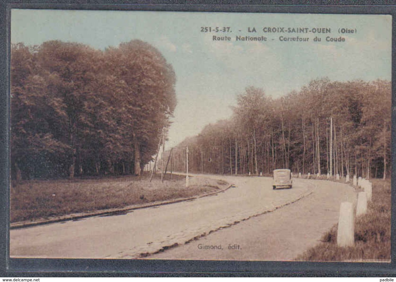 Carte Postale 60. La Croix-Saint-Ouen Carrefour Du Coude  Route Nationale   Trés Beau Plan - Autres & Non Classés