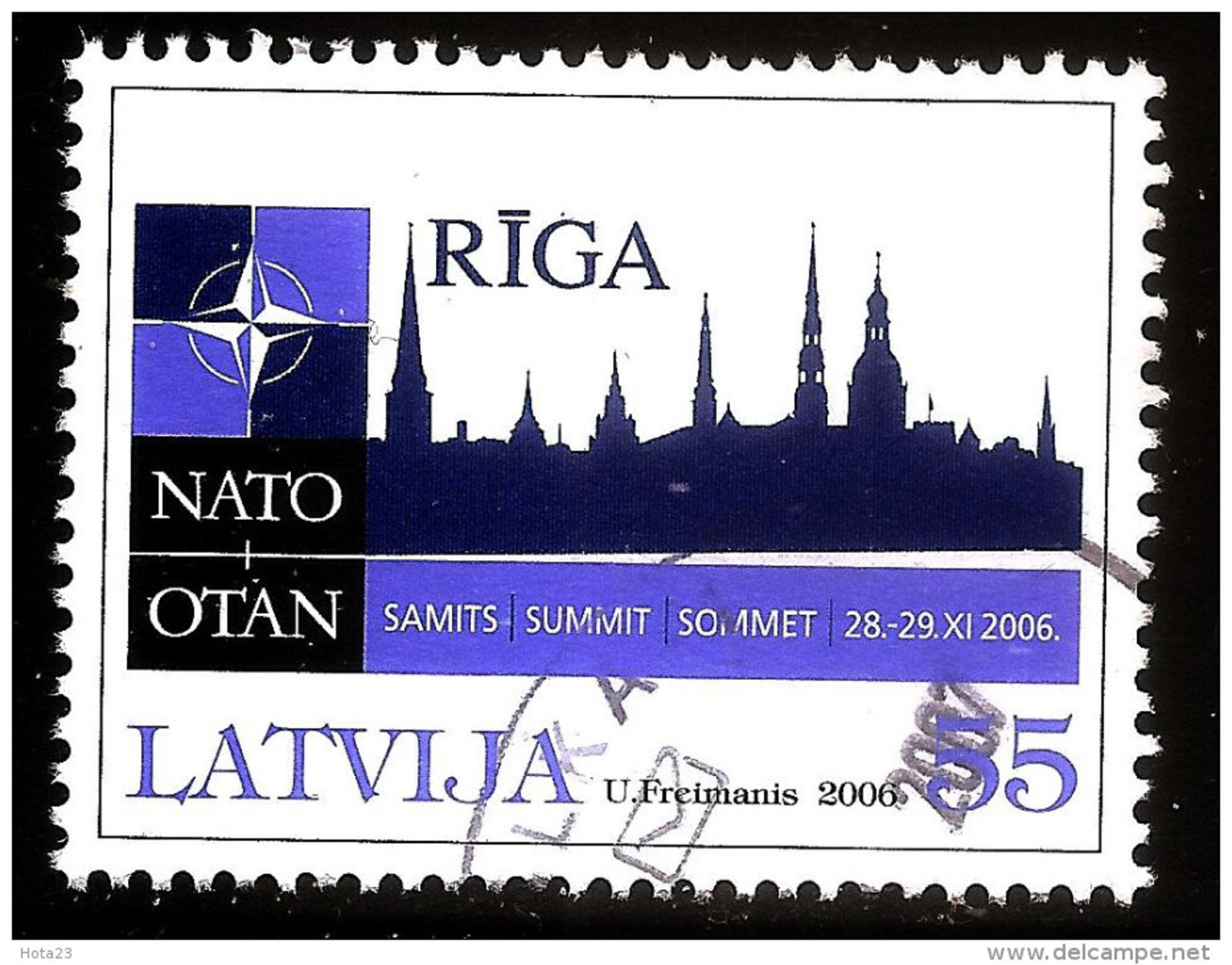 Latvia Lettland , Lettonia   - NATO Summit In Old City Riga, 2006.g.-  Used Stamp (0) - Lettonia