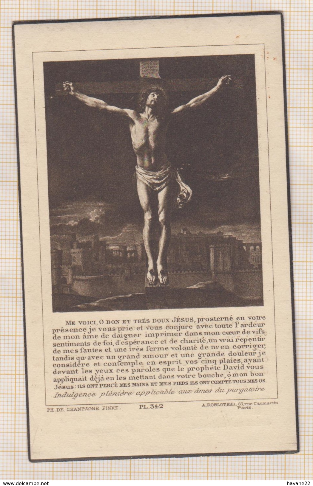 7AJ400  Image Pieuse MORTUAIRE  LECHICHE 1947  2  SCANS - Devotion Images