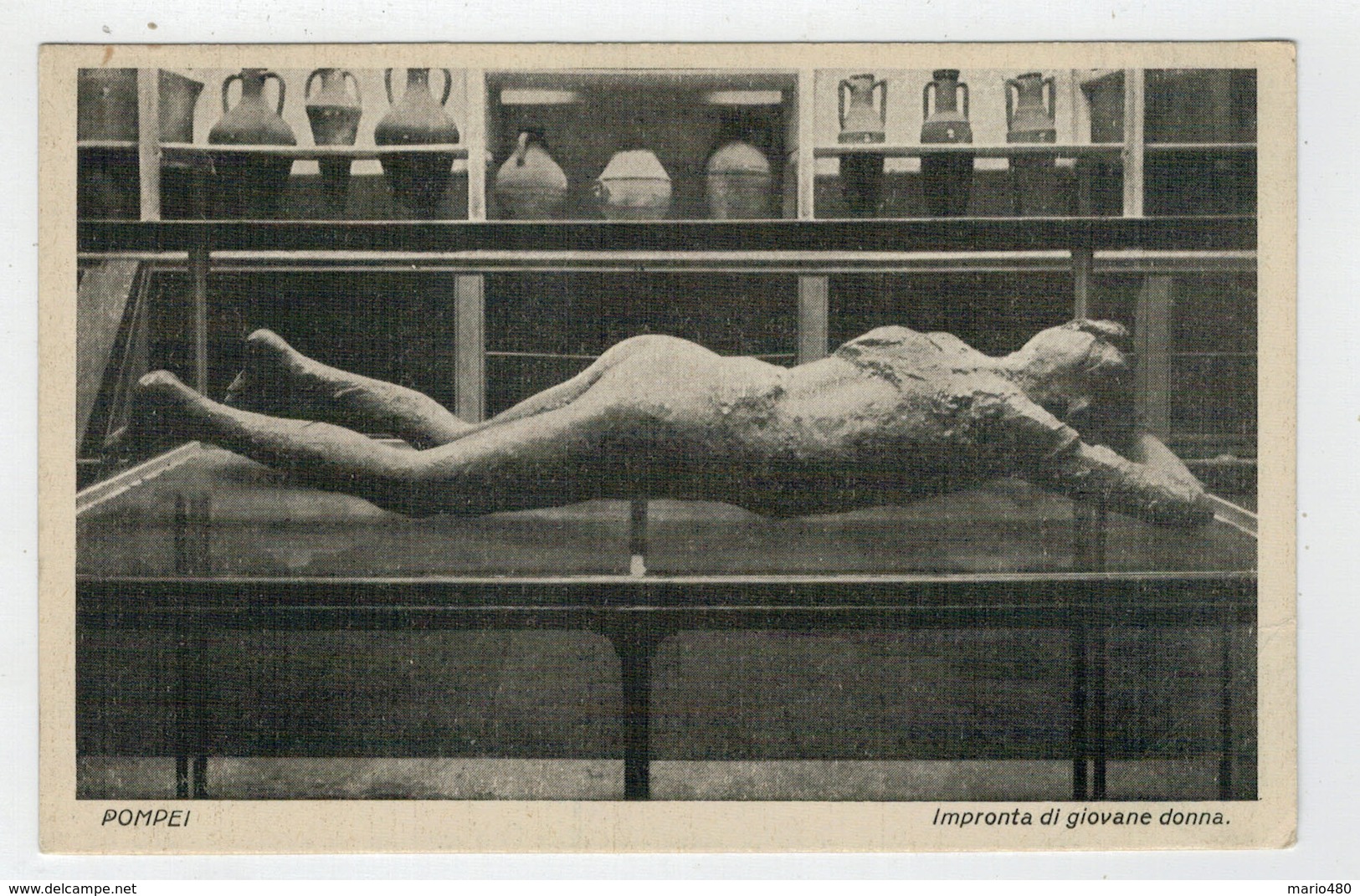 POMPEI     MUSEO  ARCHEOLOGICO  IMPRONTA  DI  GIOVANE  DONNA         (NUOVA) - Pompei