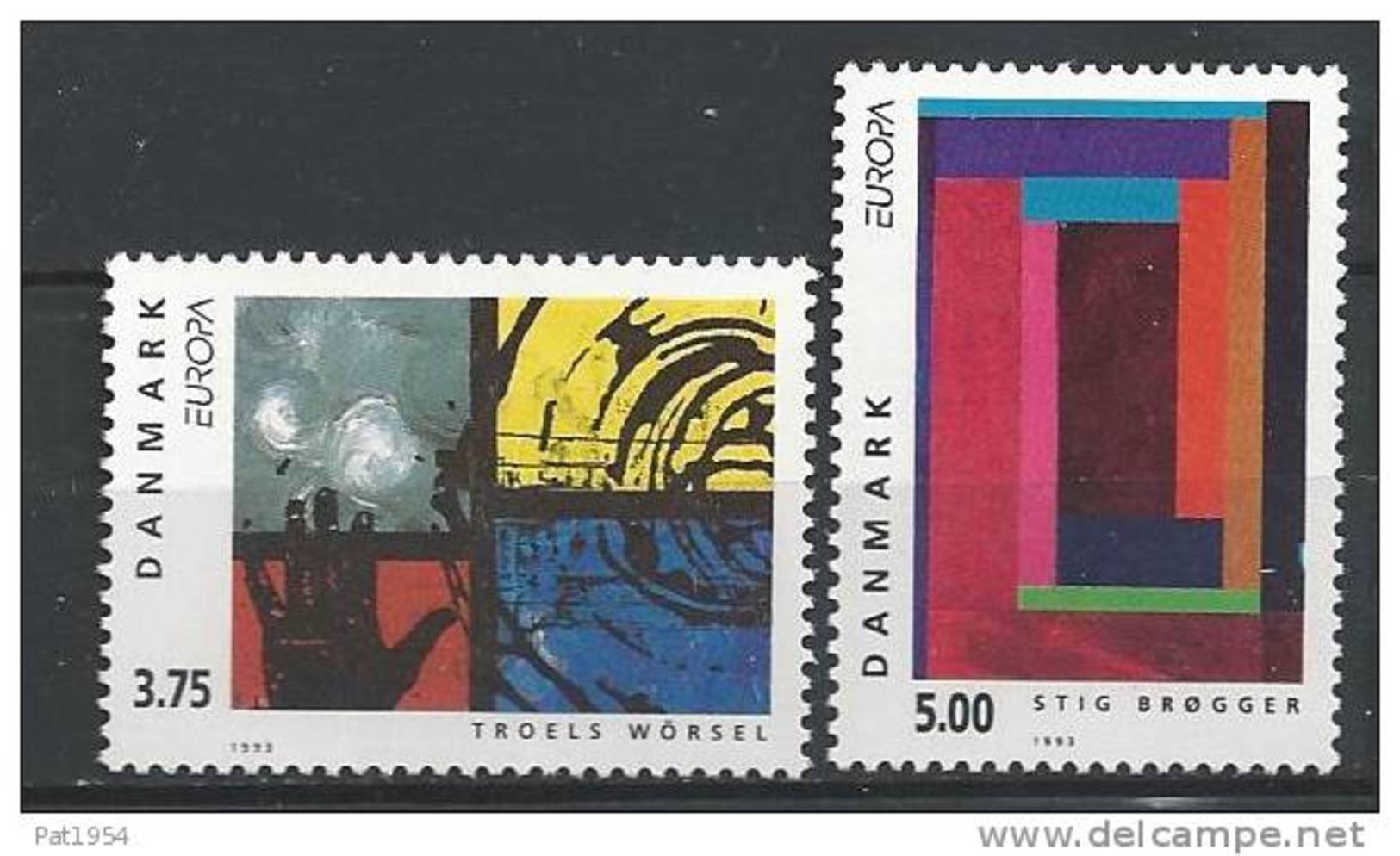 Danemark 1993 N°1055/1056  Neufs ** Europa Oart Contemporain - Neufs