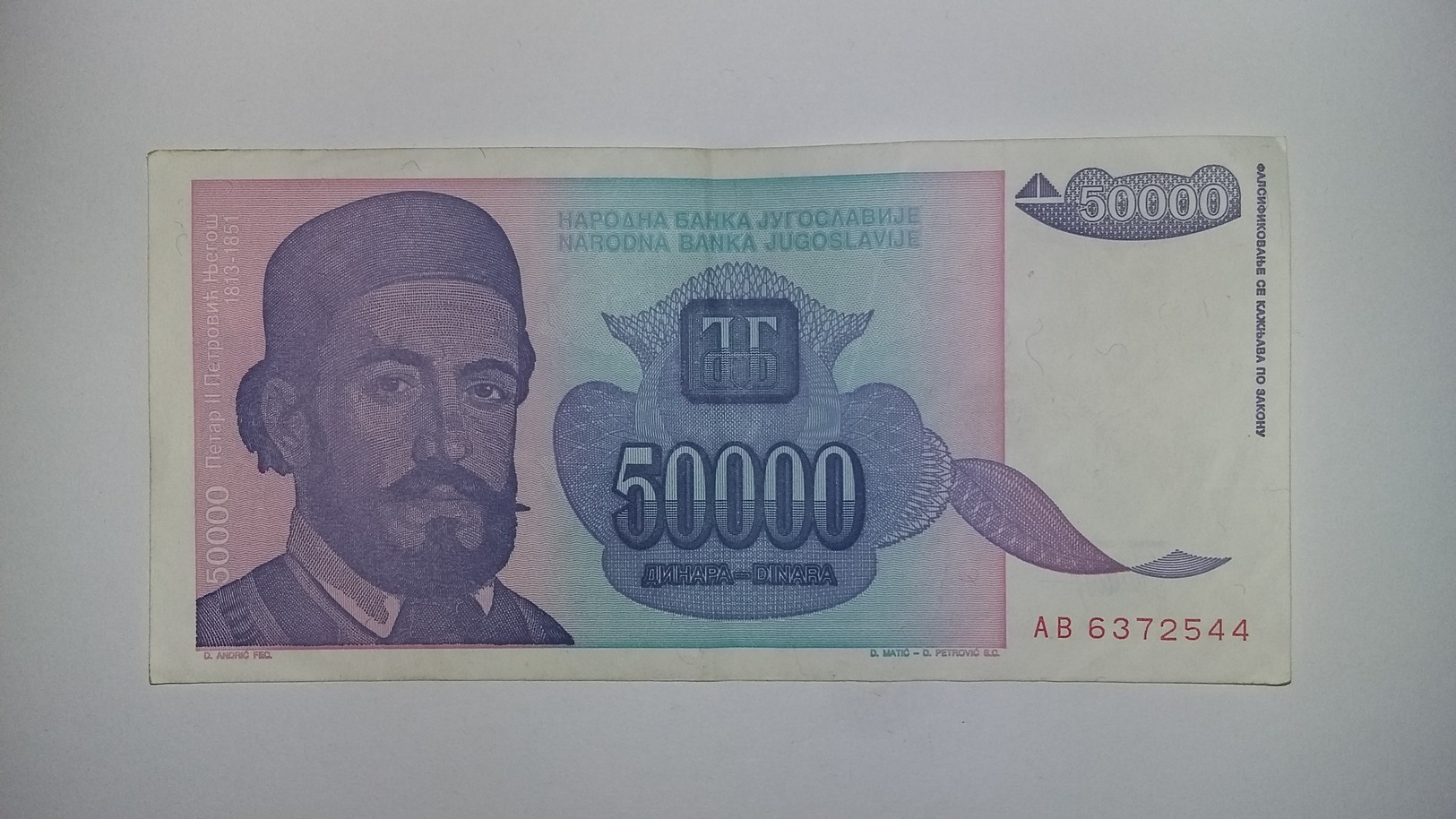 Yugoslavia Inflation Banknote - Yugoslavia