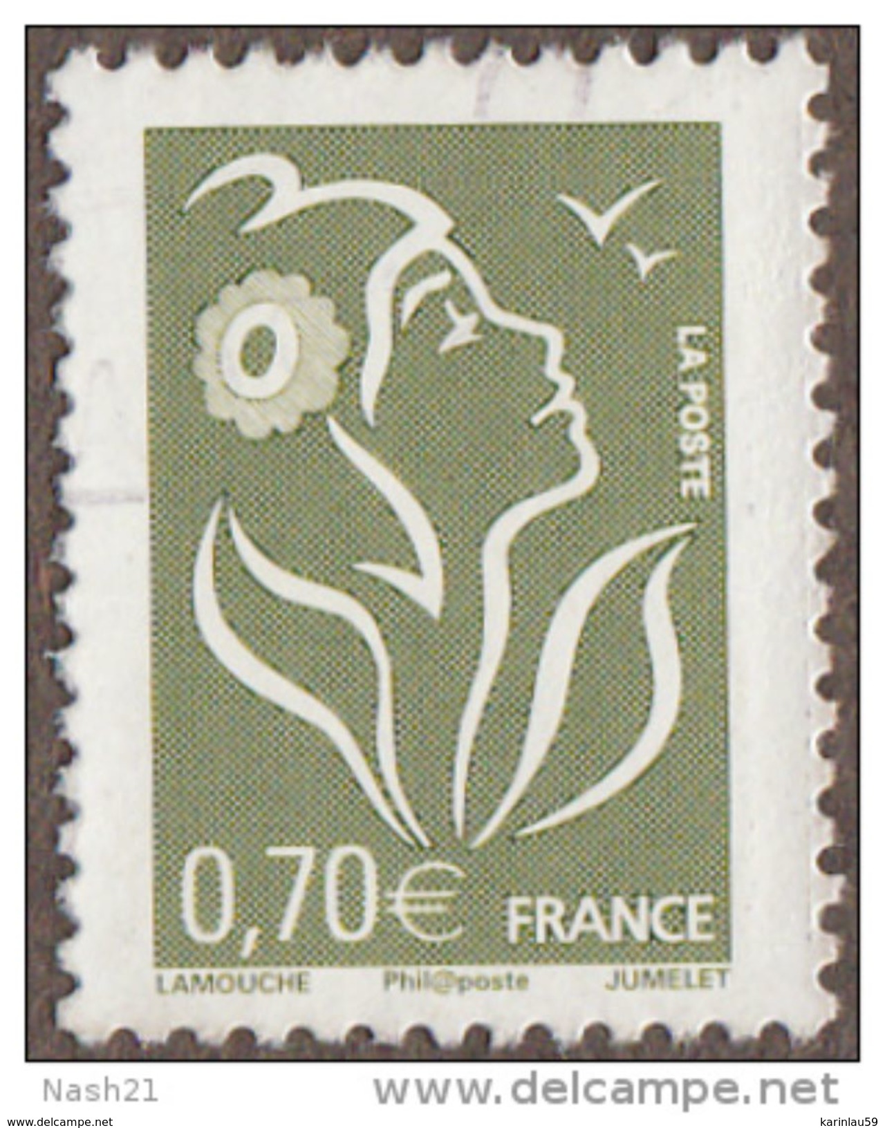 Timbre De France 2006 ´ ´ Yvert 3967 ´ ´ 0,70 &euro; Type ´ Marianne De Lamouche - Unused Stamps