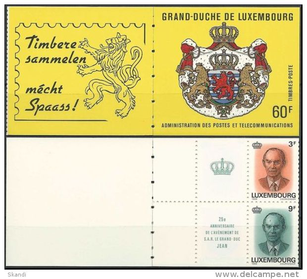 LUXEMBURG 1989 Mi-Nr. MH 2 Markenheft/booklet ** MNH - Postzegelboekjes