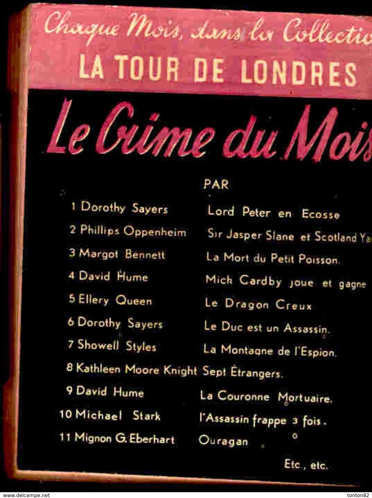 La Tour De Londres N° 12 - Crimes Dans La Soie - Graig Rice - ( 1948 ) . - Livre Plastic - La Tour De Londres