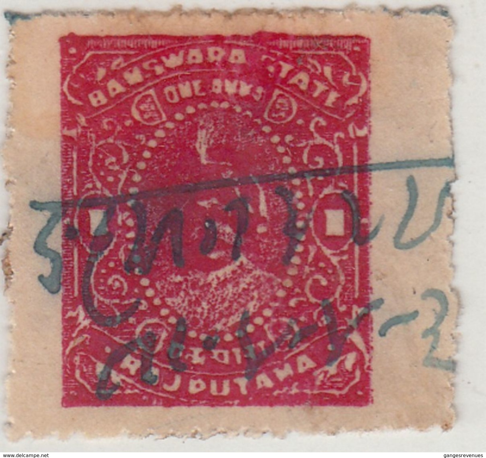 BANSWARA  State  1A  Bright Rose  Revenue  Type 28 K&M 287  #  99546  Inde Indien  India Fiscaux Fiscal Revenue - Other & Unclassified