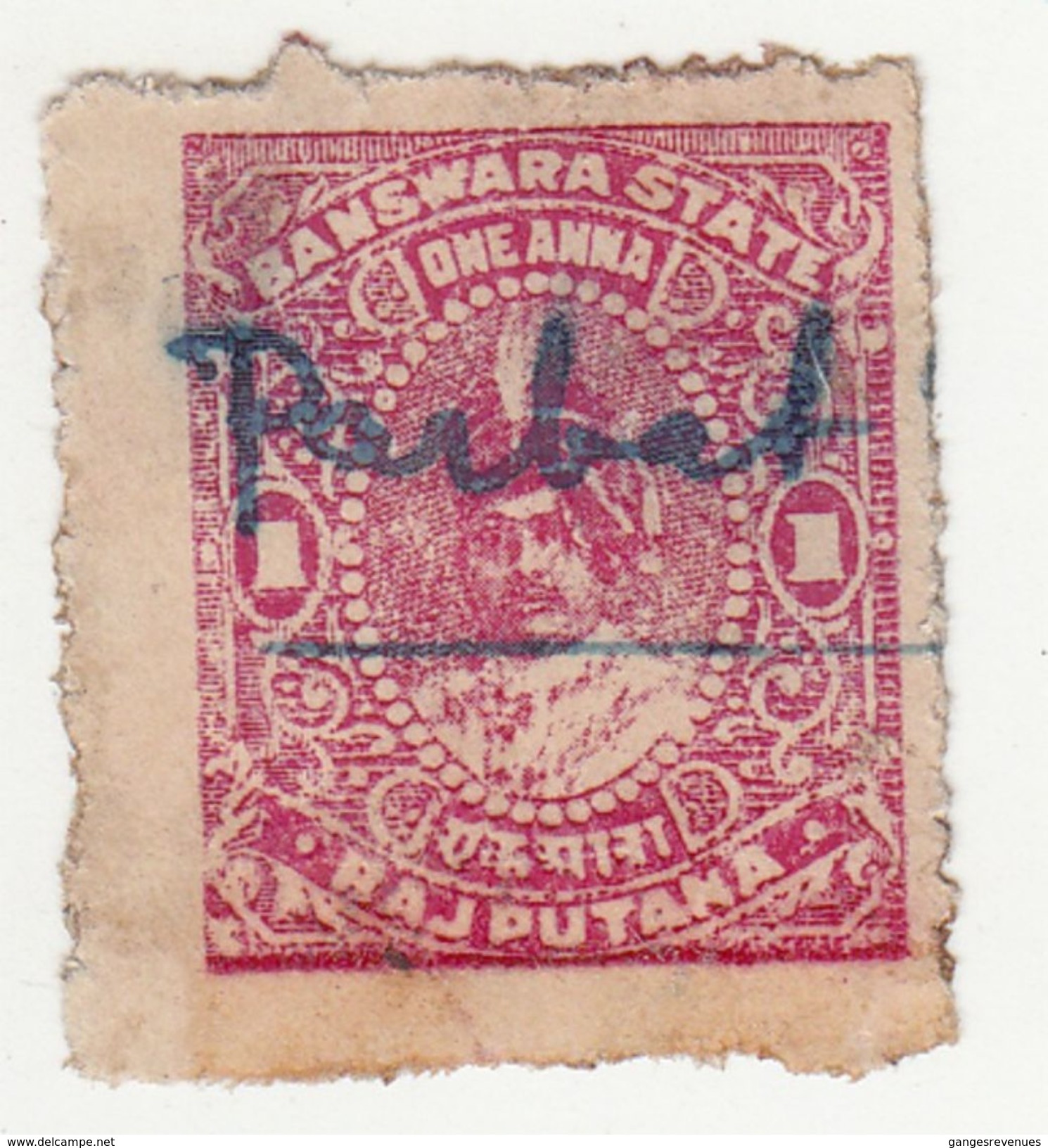 BANSWARA  State  1A  Rose  Revenue  Type 28   #  99549  Inde Indien  India Fiscaux Fiscal Revenue - Other & Unclassified