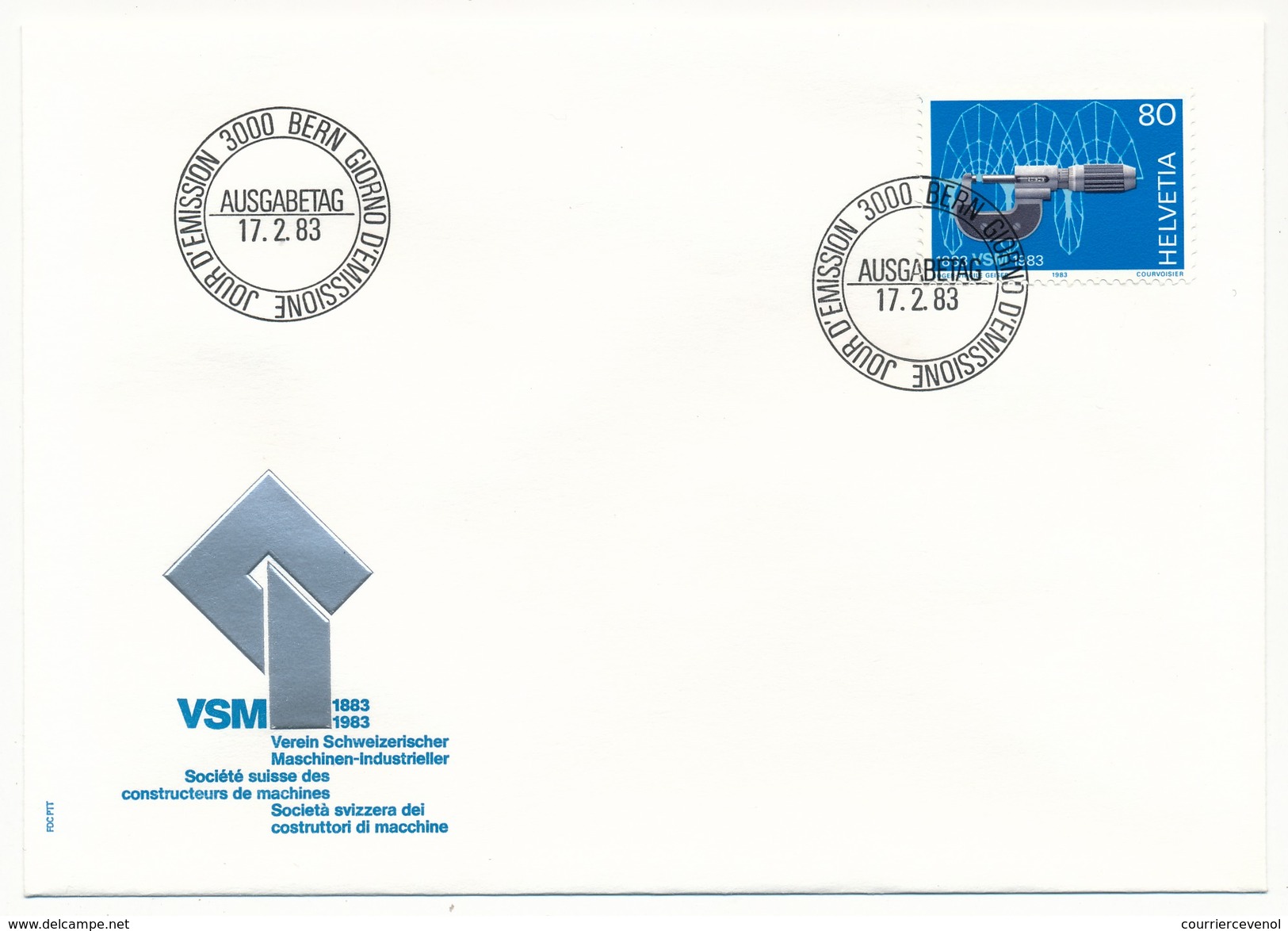 SUISSE - 5 Env.FDC - Timbres-poste Spéciaux 1983 (Pécheurs, Université Zurich, Machines, Journalist) - Bern - 17/02/1983 - FDC