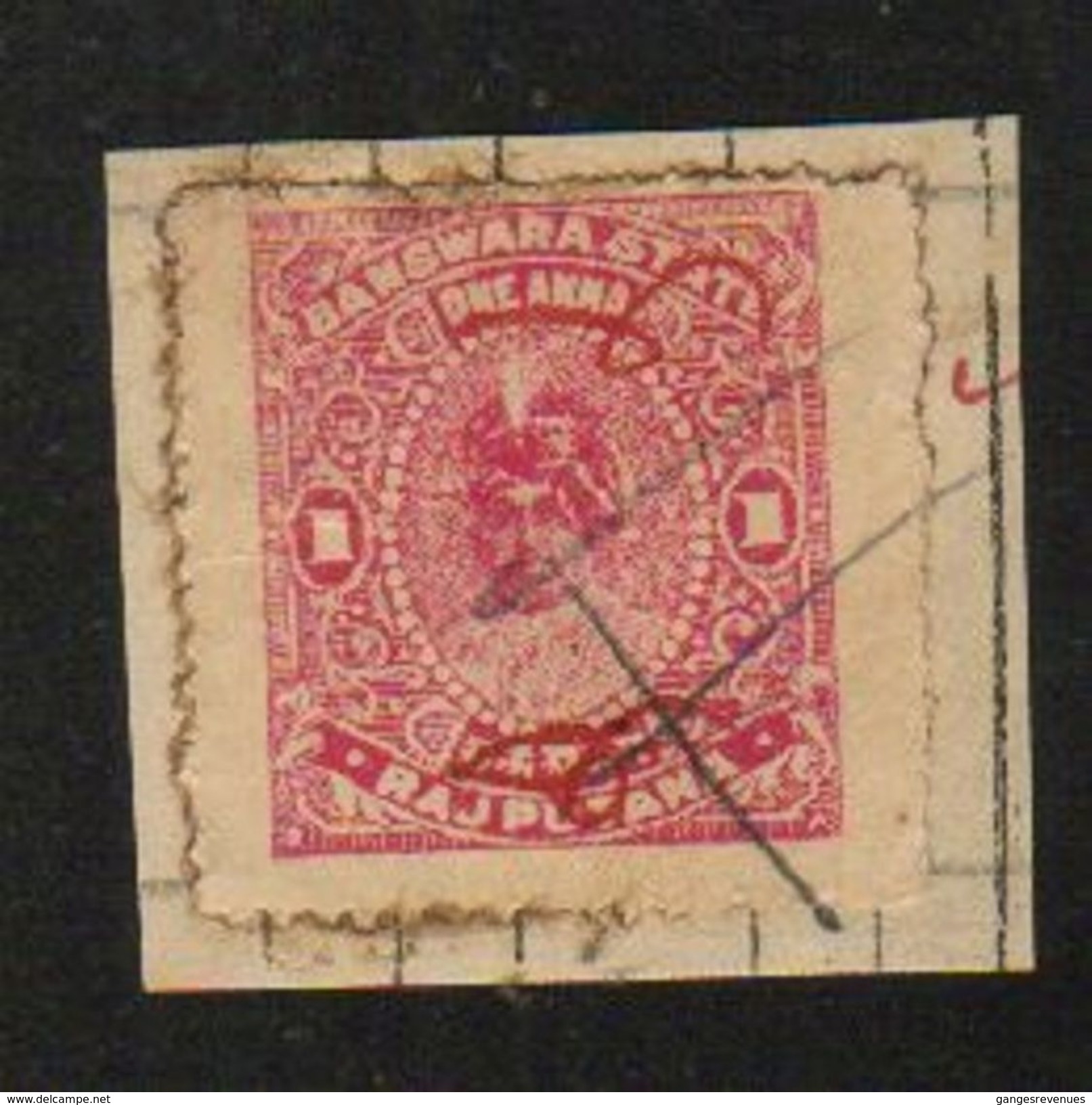 BANSWARA  State  1A  Carmine Rose  Revenue  Type 28   #  99414  Inde Indien  India Fiscaux Fiscal Revenue - Other & Unclassified