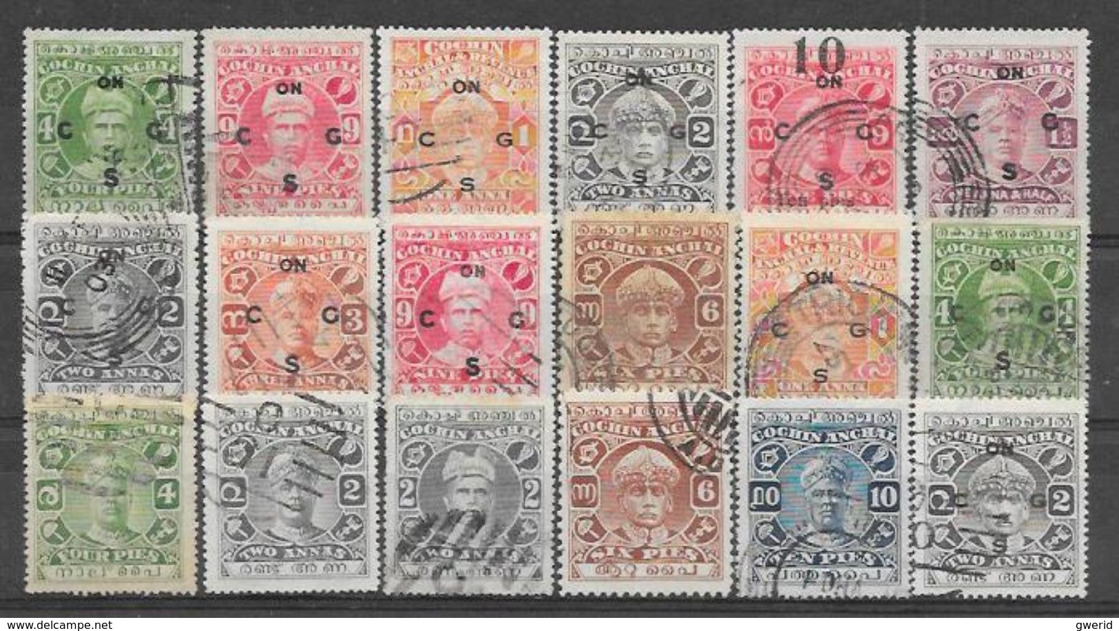 COCHIN - Lot De 18 Timbres Oblitérés - Cochin