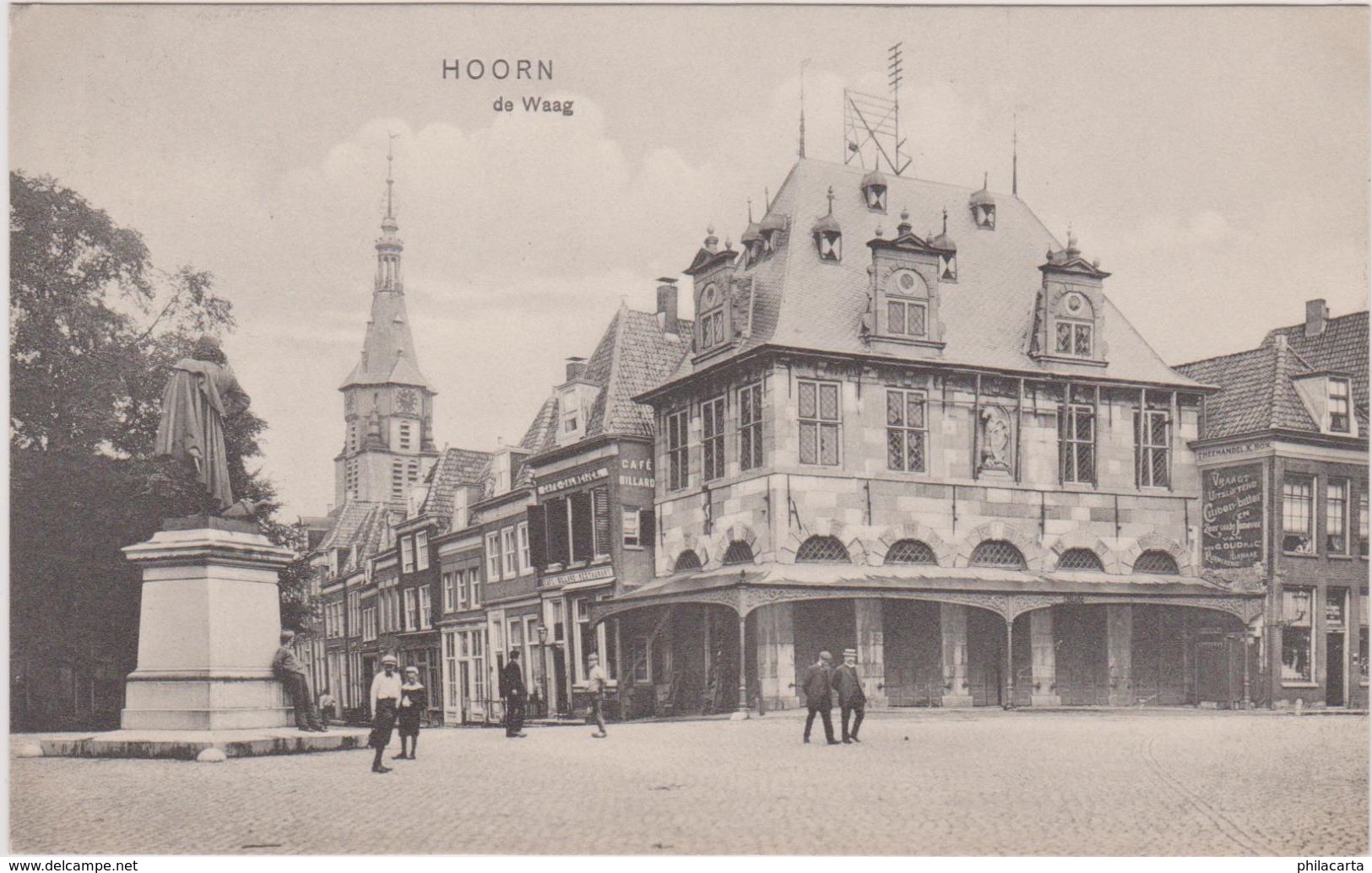 Hoorn - De Waag Met Volk - Begin 1900 - Hoorn