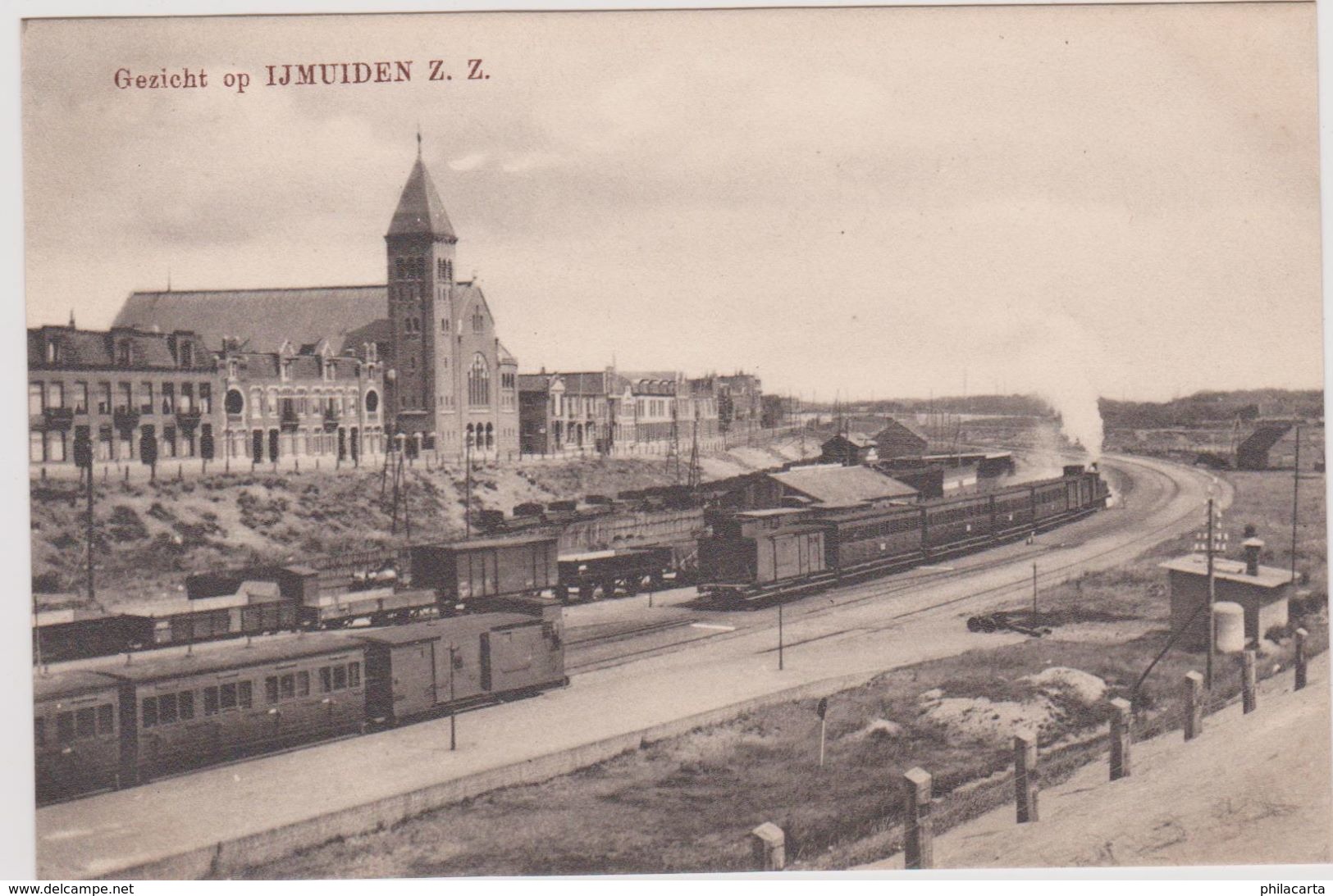 IJmuiden - Panorama Met Diverse Treinen - Zeer Oud - IJmuiden