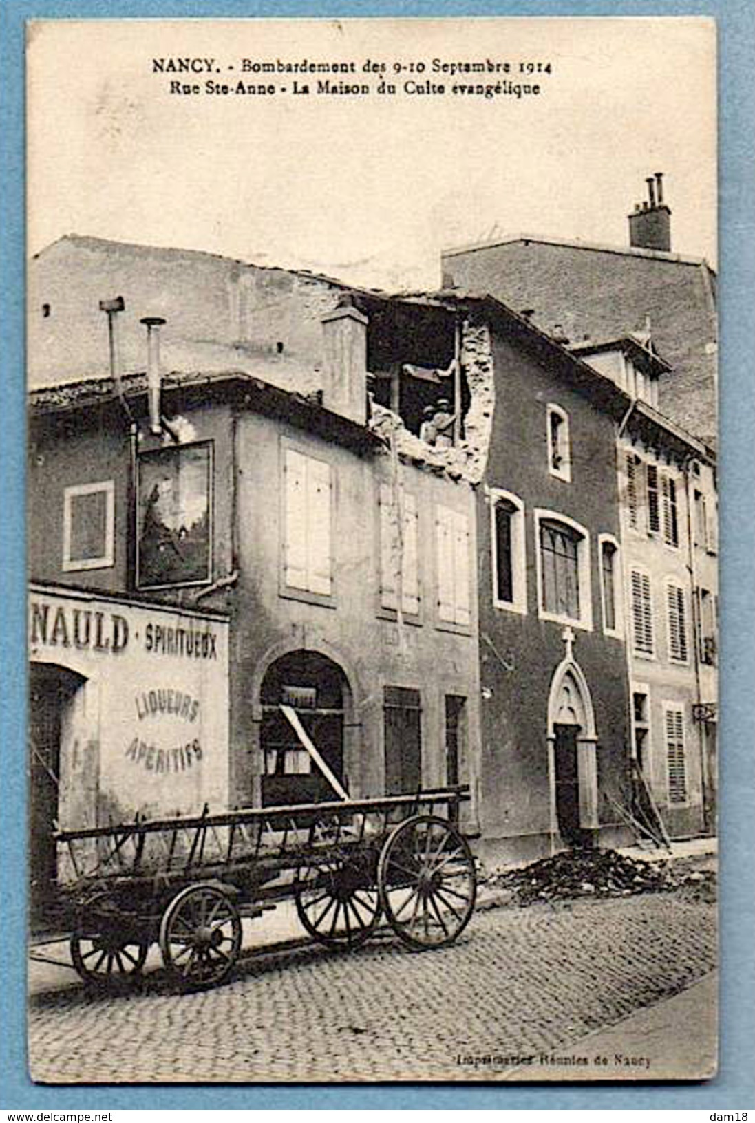 NANCY (54) 1914 RUE STE ANNE BOMBARDEMENT DES 9 ET 10 09 1914 PHOTOS R/V - Nancy