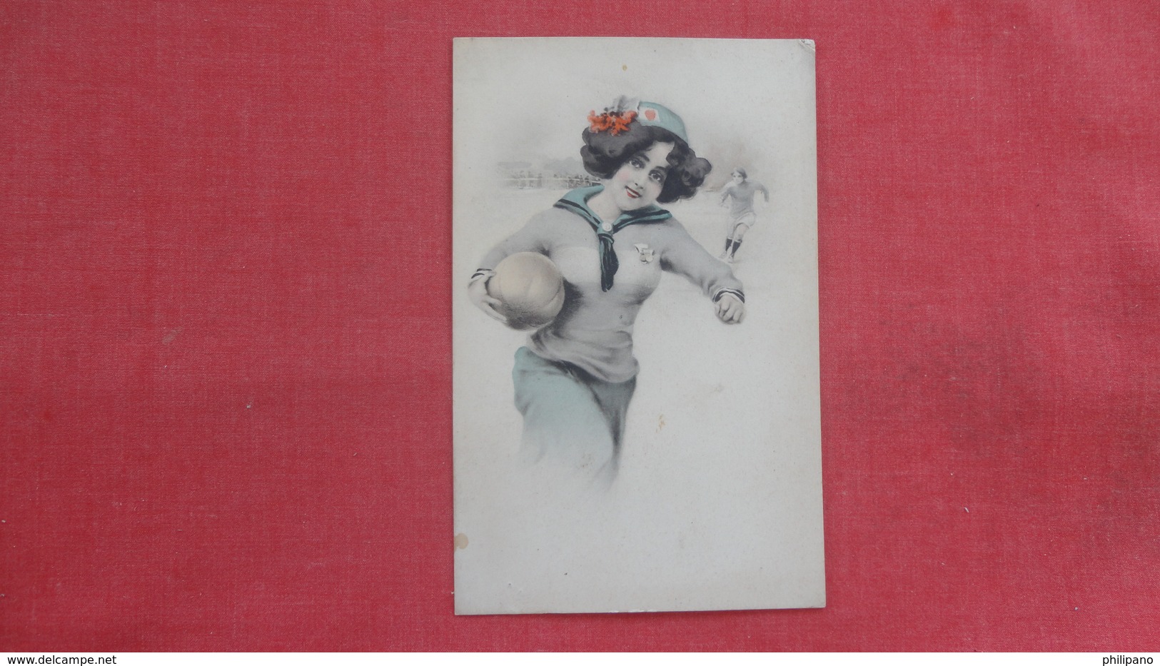 Female With Ball With  Ice Skater In Back Ground -- Ref 2661 - Autres & Non Classés