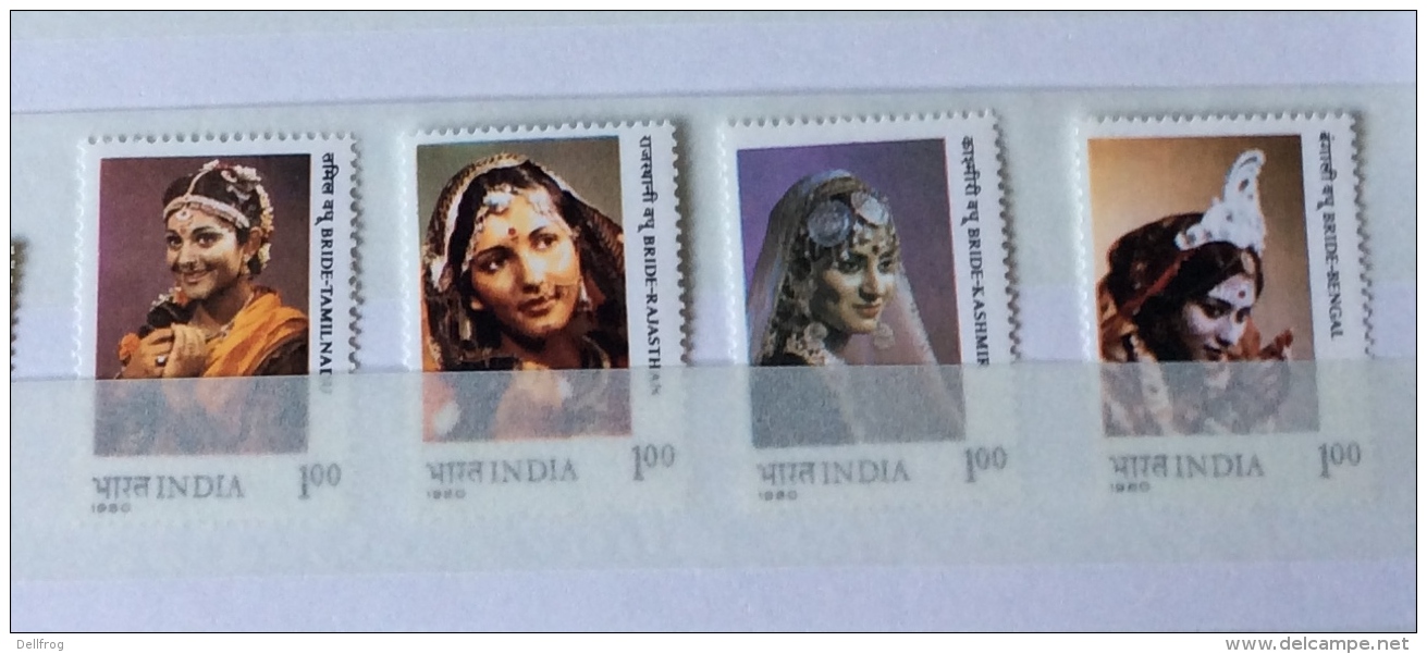 India 1980 Sg 993-6 Brides Set Mnh - Unused Stamps