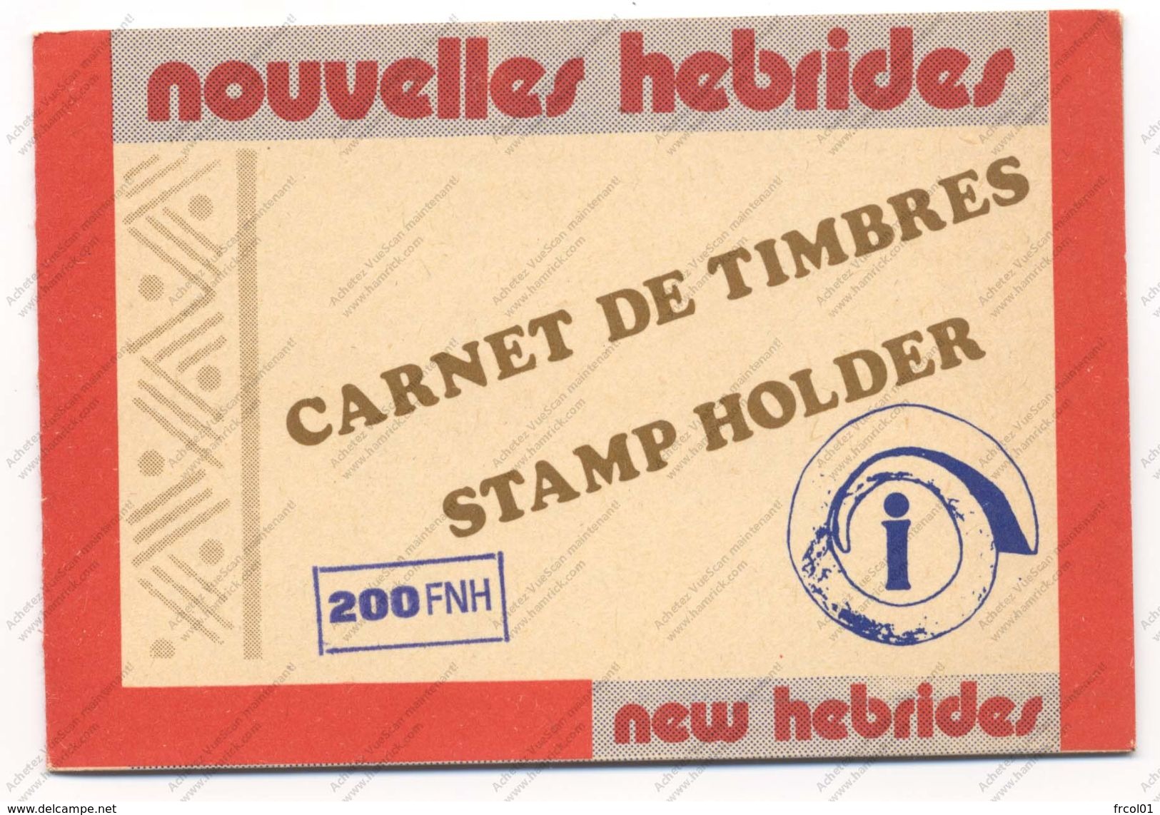 Nouvelles Hébrides, Yvert Carnet 495, Scott Full Booklet 238, Overprinted 200 FNH, MNH - Ongebruikt