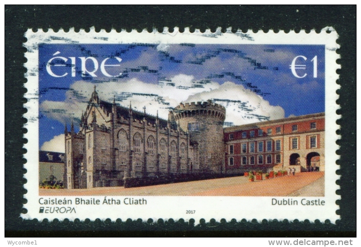 IRELAND  -  2017  Europa  Castles  1 Euro  Used As Scan - Used Stamps