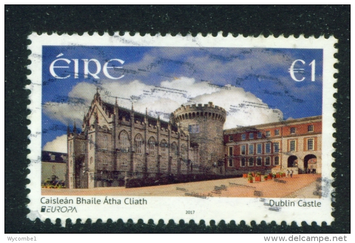 IRELAND  -  2017  Europa  Castles  1 Euro  Used As Scan - Used Stamps