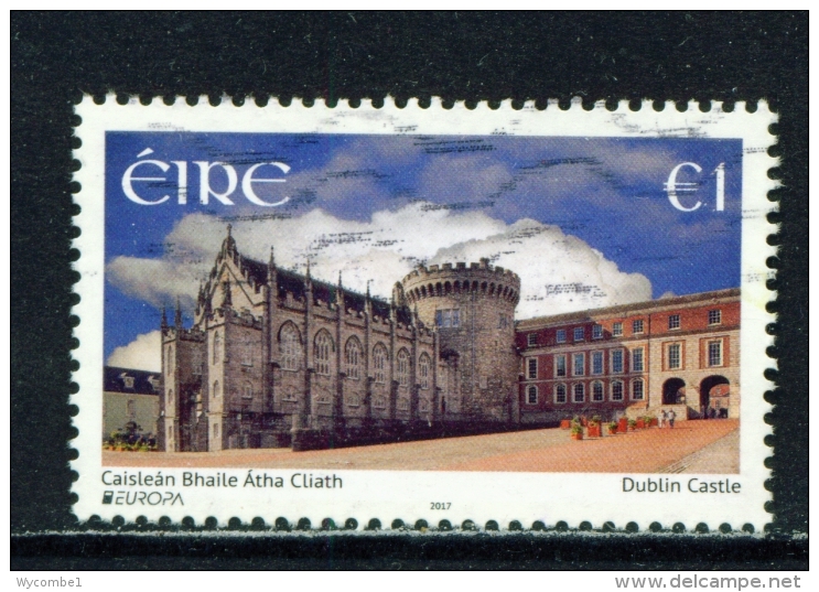 IRELAND  -  2017  Europa  Castles  1 Euro  Used As Scan - Used Stamps