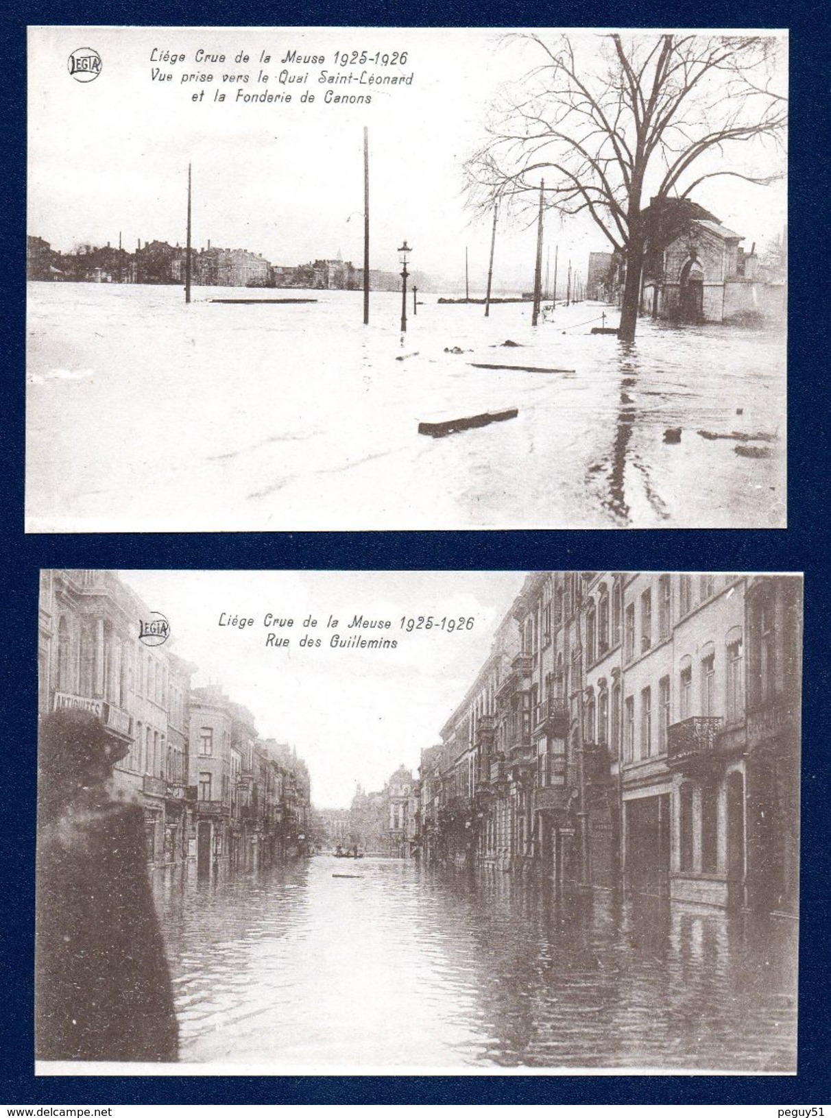 Liège. Lot De 10 Cartes. Crue De La Meuse. Décembre 1925- Janvier 1926 - Liege