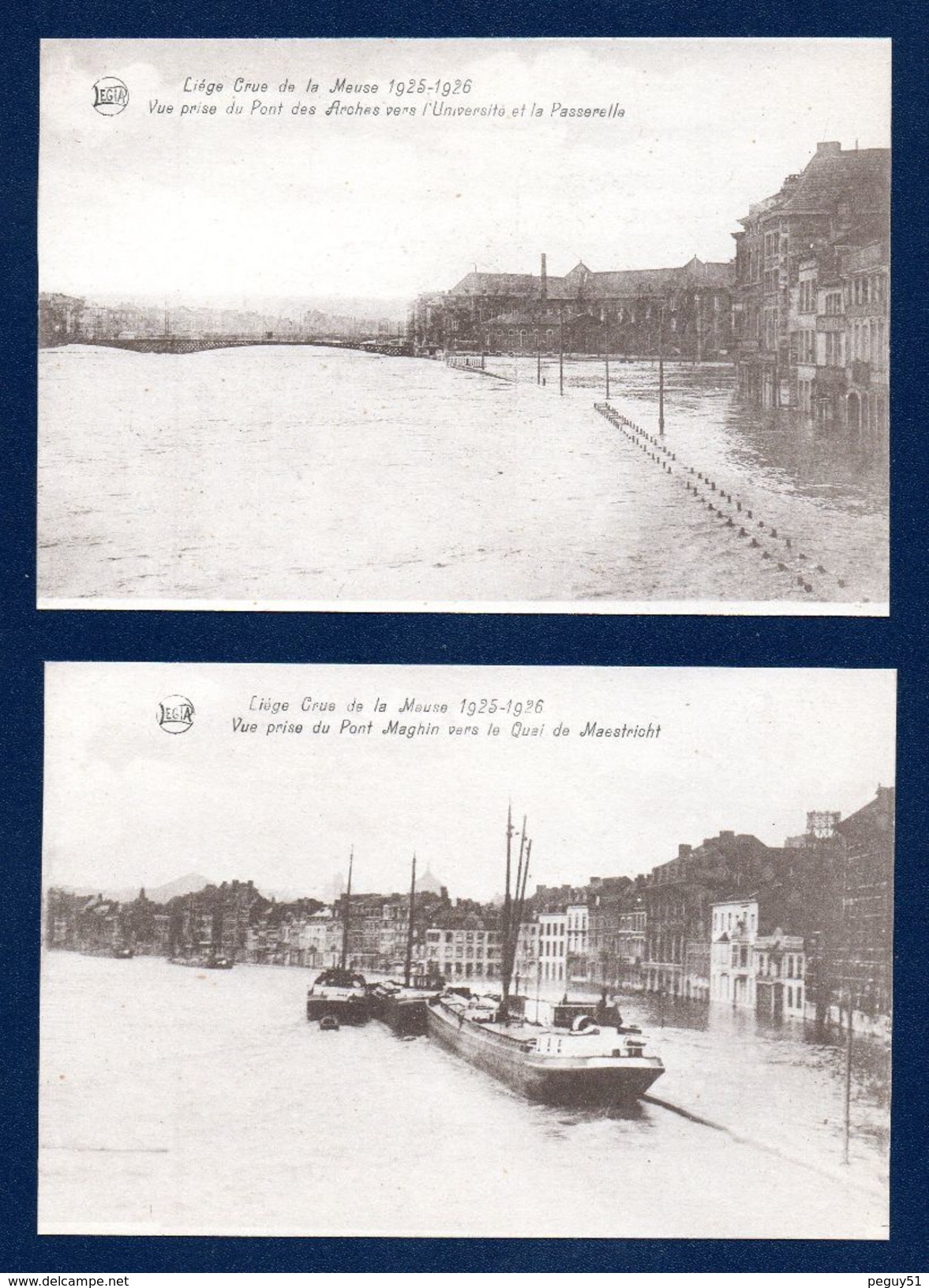 Liège. Lot De 10 Cartes. Crue De La Meuse. Décembre 1925- Janvier 1926 - Liege