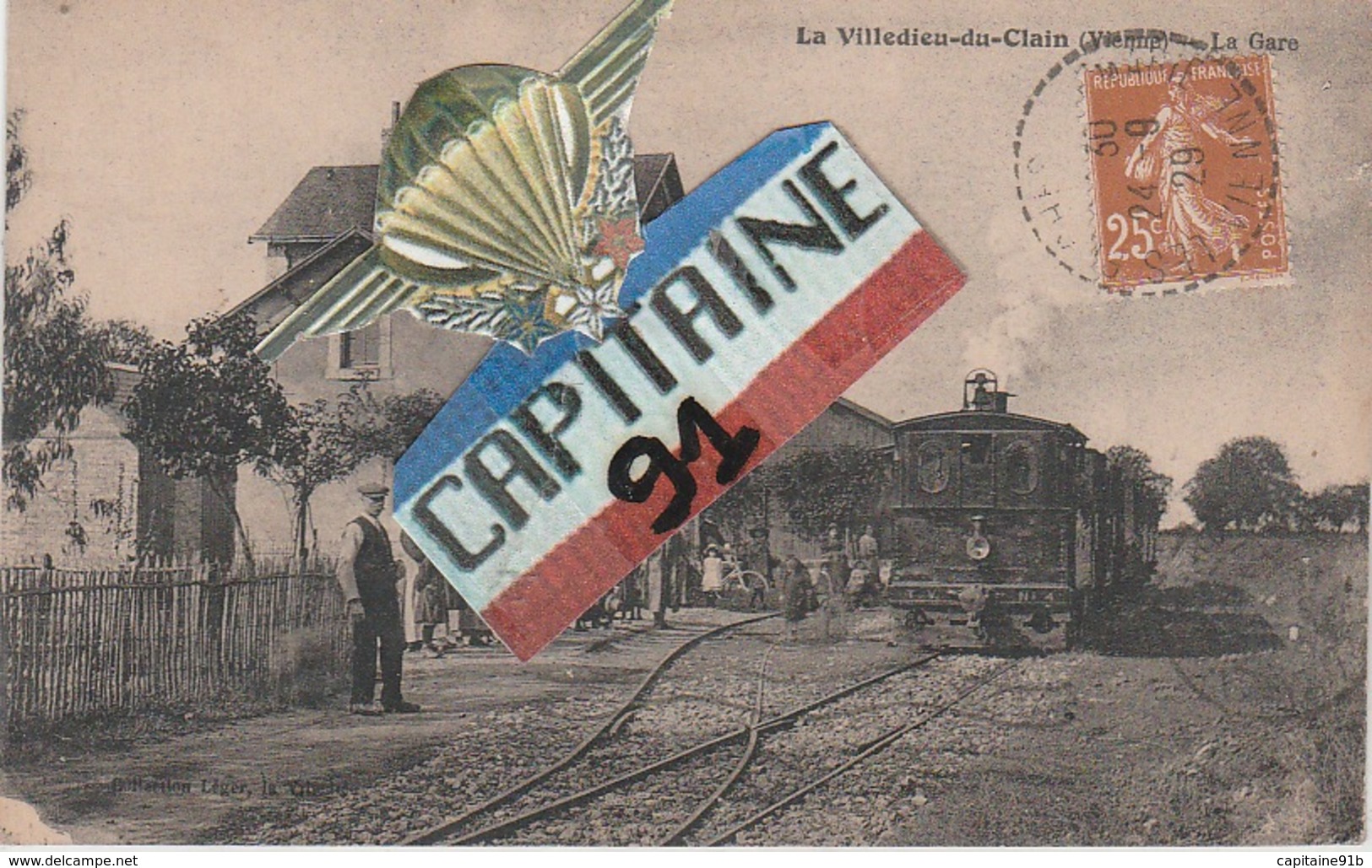 CPA LA VILLEDIEU DU CLAIN VIENNE LA GARE - La Villedieu Du Clain