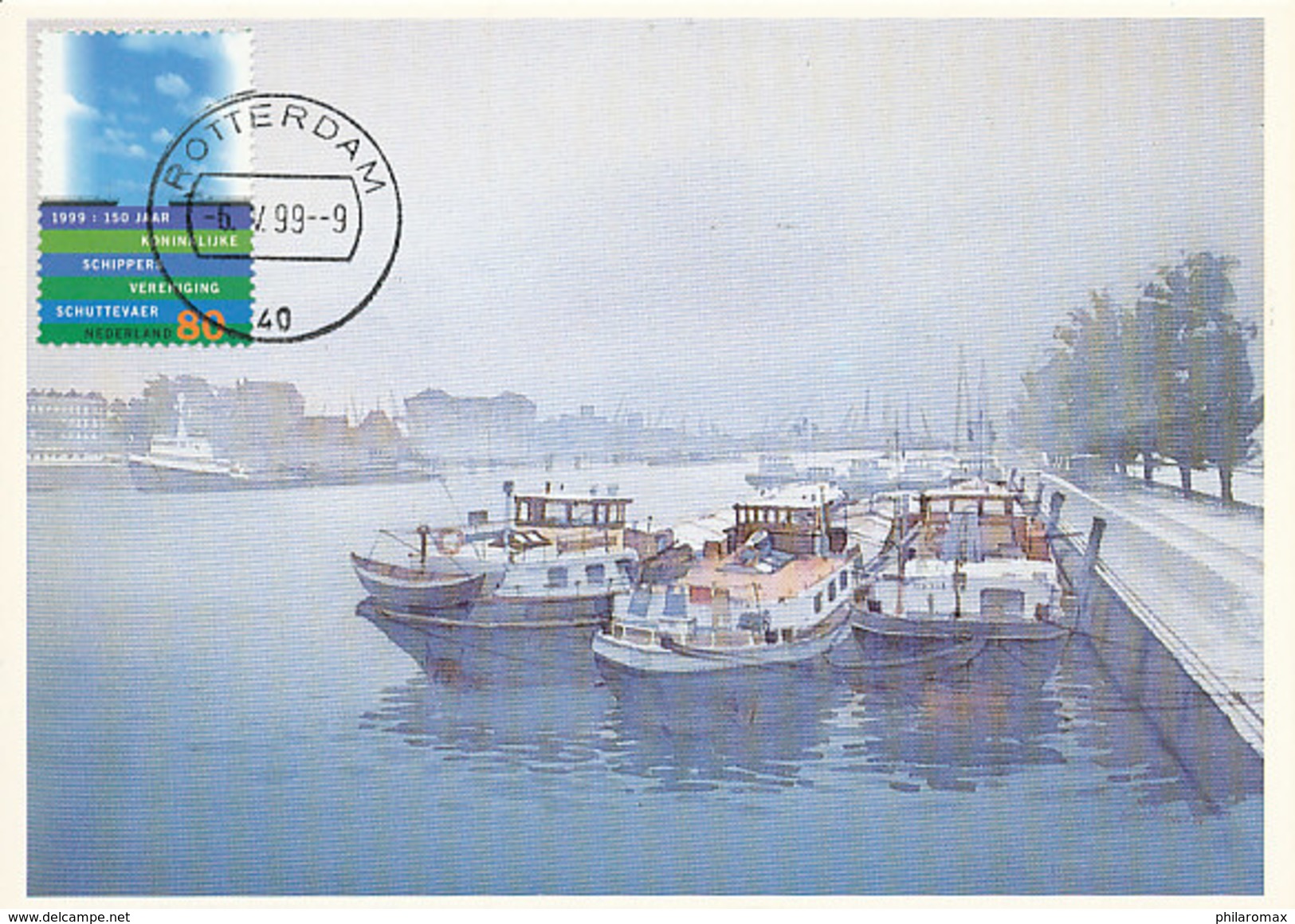 D31387 CARTE MAXIMUM CARD FD 1999 NETHERLANDS - SCHUTTEVAER CARGO SHIPS ROTTERDAM CP ORIGINAL - Maximumkarten (MC)