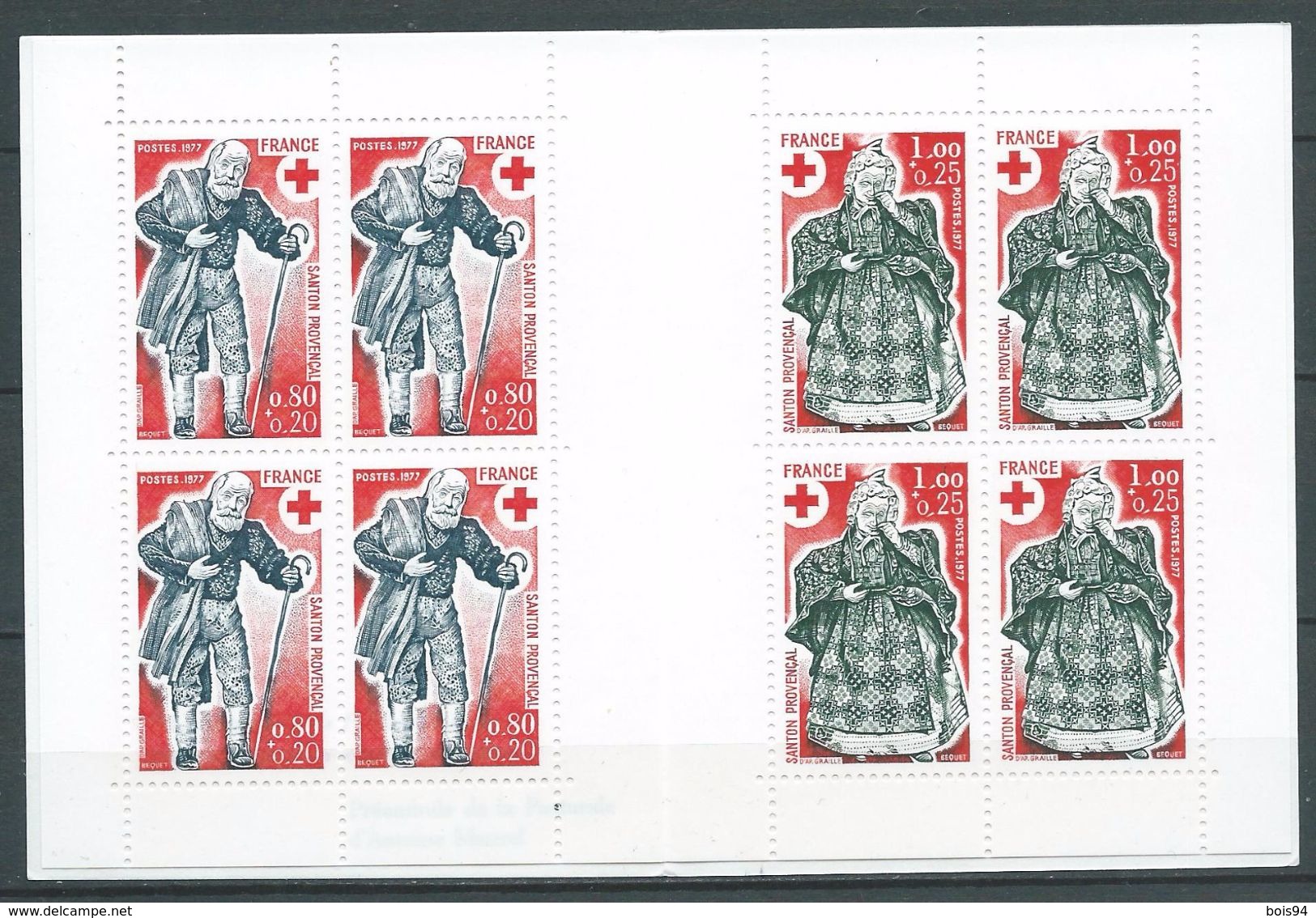 FRANCE 1977 . Carnet Croix Rouge N° 2026 . Neuf ** (MNH) - Cruz Roja