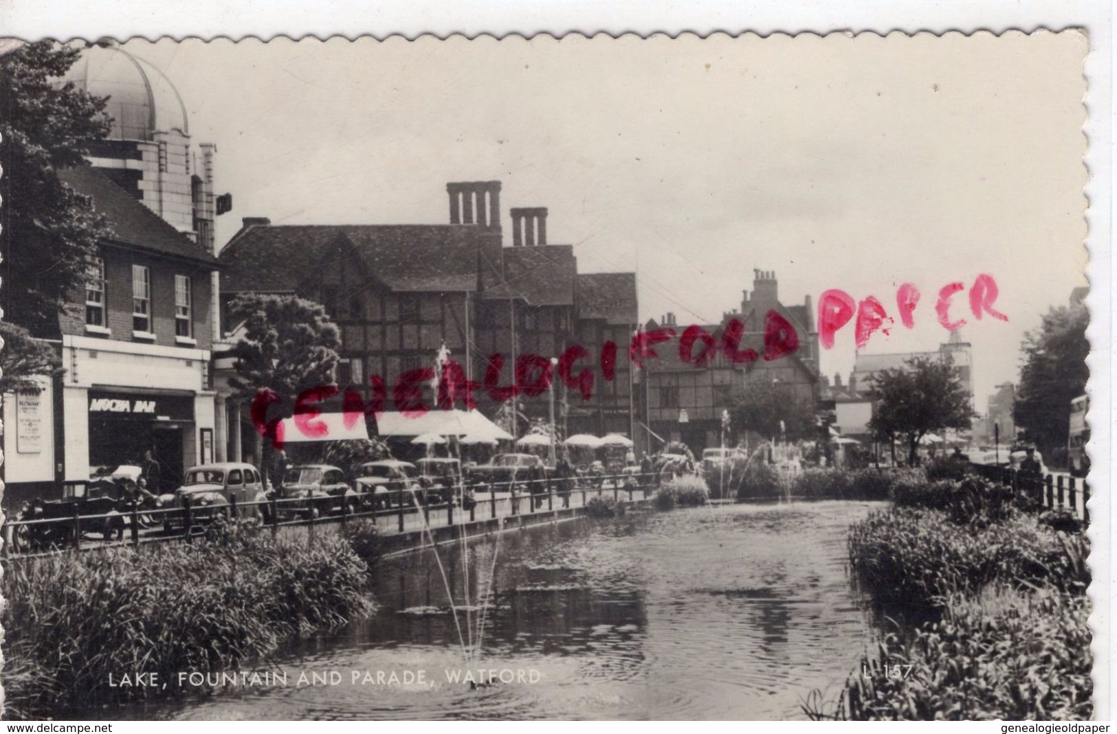 ANGLETERRE - HERTFORDSHIRE- WATFORD -LAKE  FOUNTAIN AND PARADE - CARTE PHOTO 1961 - Hertfordshire