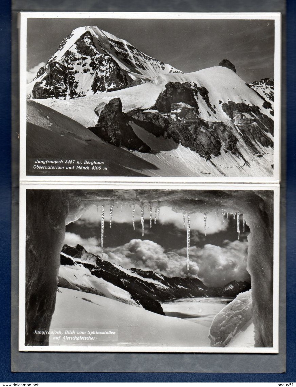 Suisse. Carnet de 12 cartes. Chemin de fer de la Jungfrau ( Kleine Scheidegg- Jungfrauloch - 9,3 KM - 1896-1912)