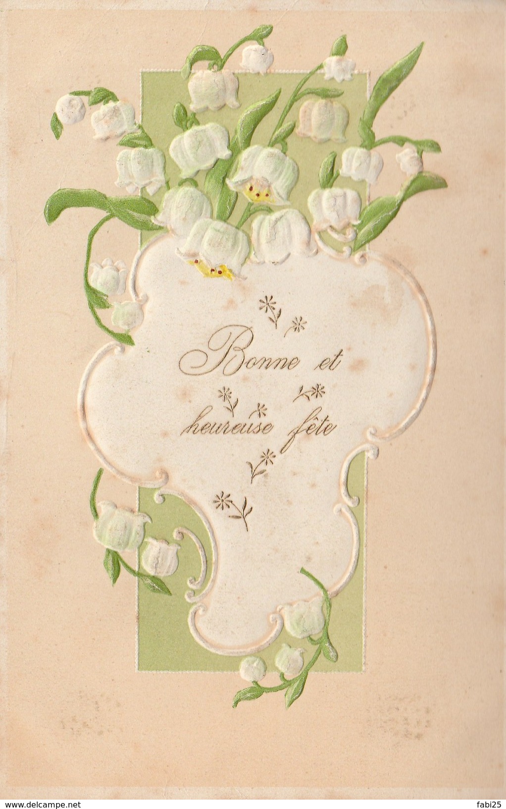 BONNE ET HEUREUSE FETE CARTE GAUFREE MUGUET - Andere & Zonder Classificatie