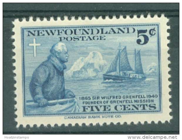 Newfoundland: 1941   50th Anniv Of Wilfred Grenfell's Labrador Mission    MH - 1908-1947