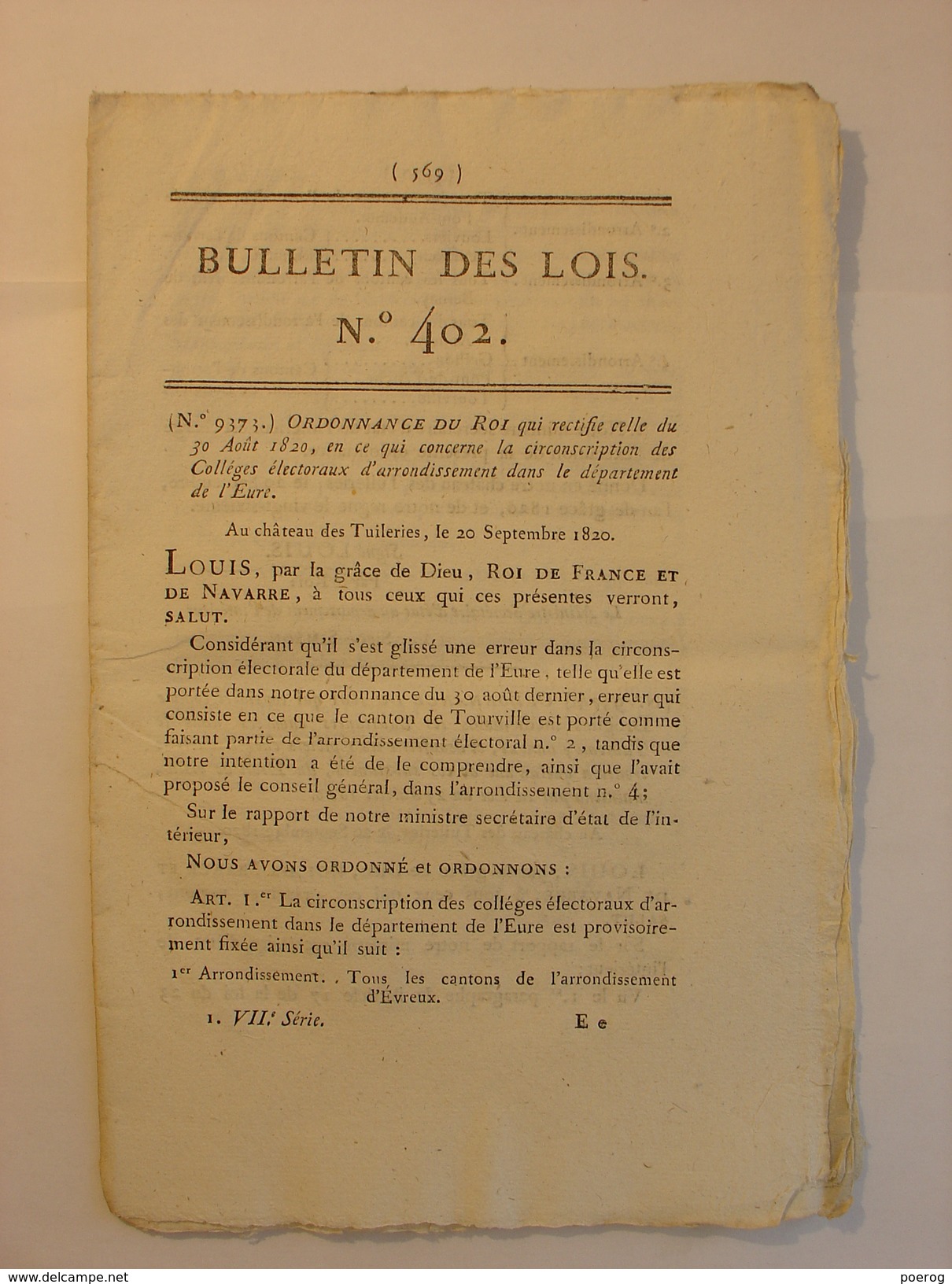 BULLETIN DES LOIS De 1820 - MEDECINE MEDICAMENT LISTE DROGUES MEDICINALES - ARCHEVEQUES BOURGES TOULOUSE EVEQUE SOISSONS - Gesetze & Erlasse