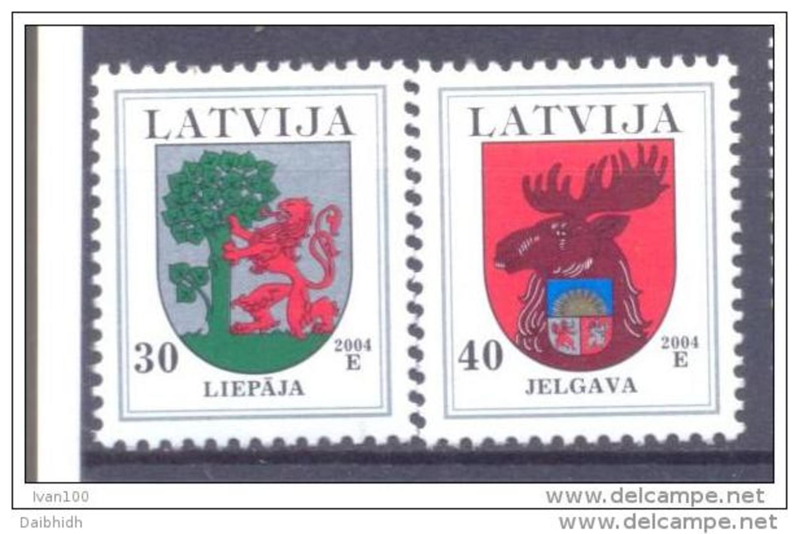 LATVIA 2004 Arms Definitives With Year Date 2004 MNH / **.  Michel 486 C II, 496 C II - Latvia