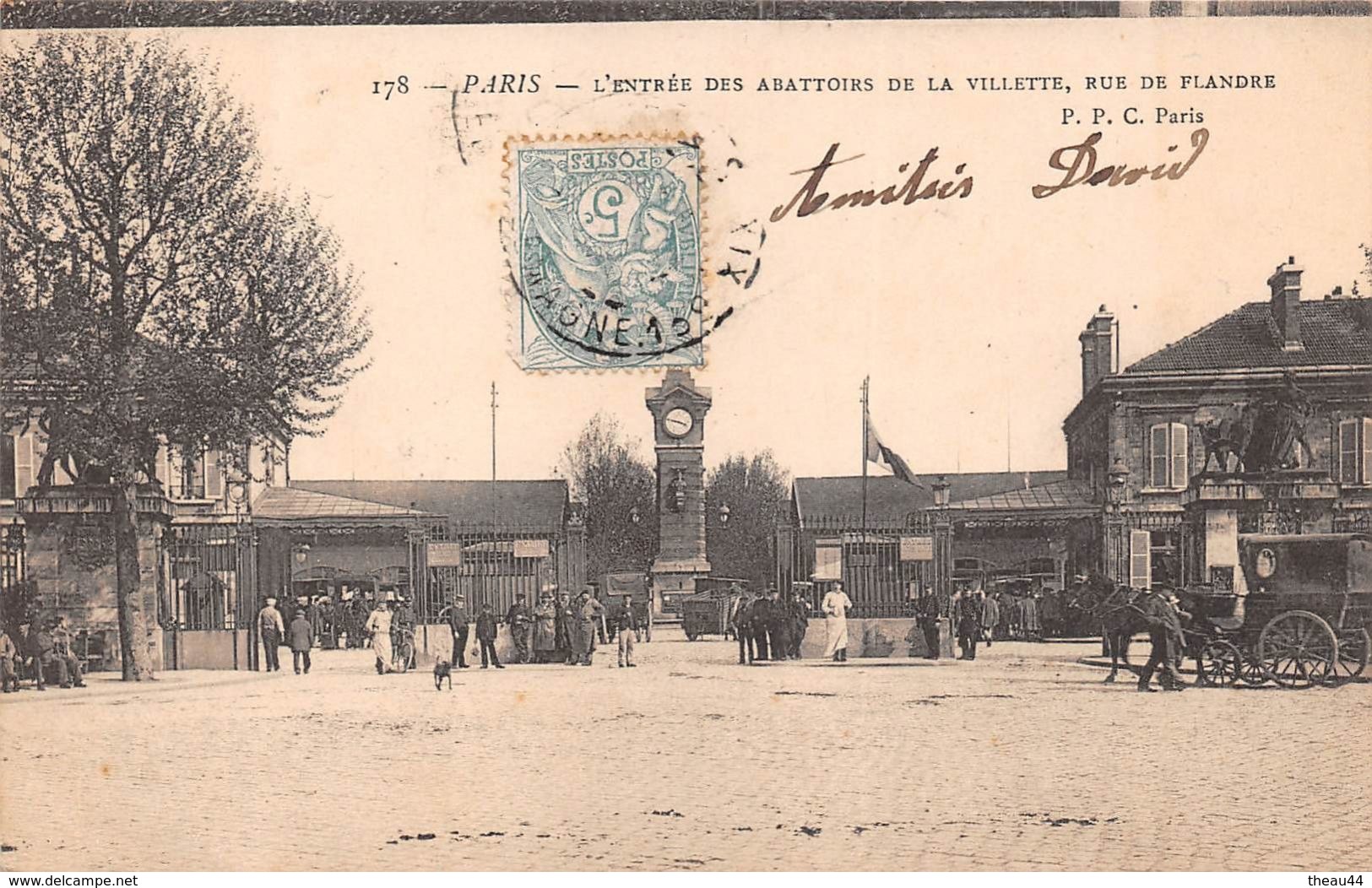¤¤  -  PARIS  -  L'Entrée Des Abattoirs De La Villette, Rue Des Flandres   -  ¤¤ - Distretto: 19