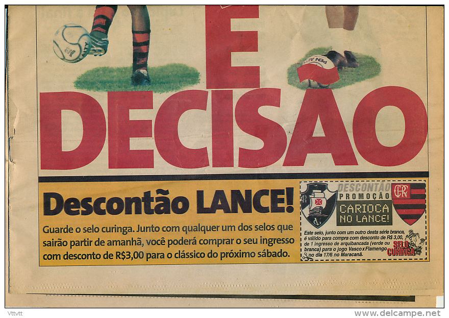 LANCE ! (2000) Journal Brésilien, Numéro Special Football, Match Flamengo-Vasco, Reinaldo, Edmundo, Pedrinho, Iranildo.. - Revues & Journaux