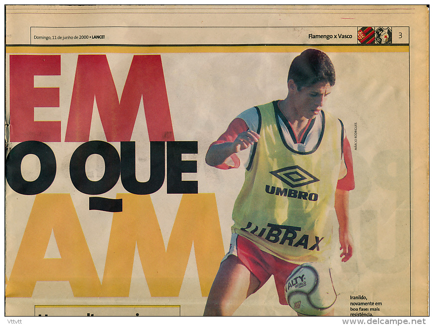 LANCE ! (2000) Journal Brésilien, Numéro Special Football, Match Flamengo-Vasco, Reinaldo, Edmundo, Pedrinho, Iranildo.. - Riviste & Giornali