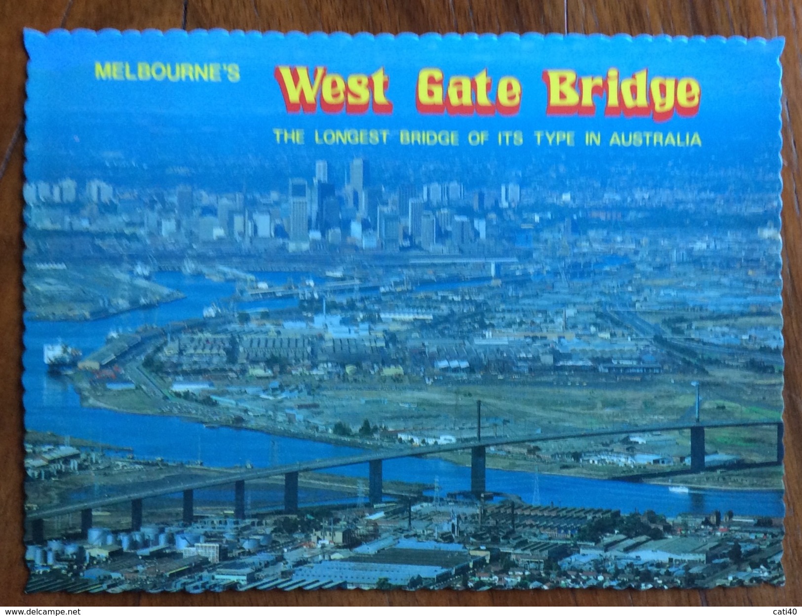 SPORT VELA  AUSTRALIA 25 C. SU CARTOLINA WEST GATE BRIDGE MELBOURNE  AUSTRALIA   28/10/81 - Voile