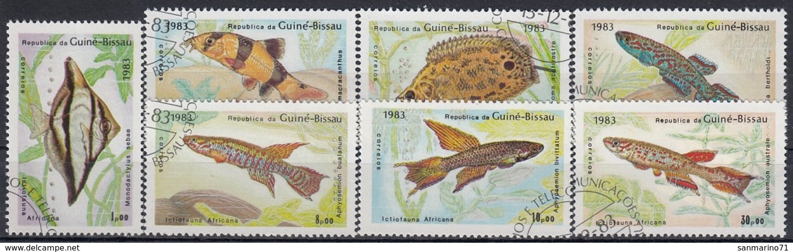 GUINEA BISSAU 731-737,used,fishes - Guinea-Bissau